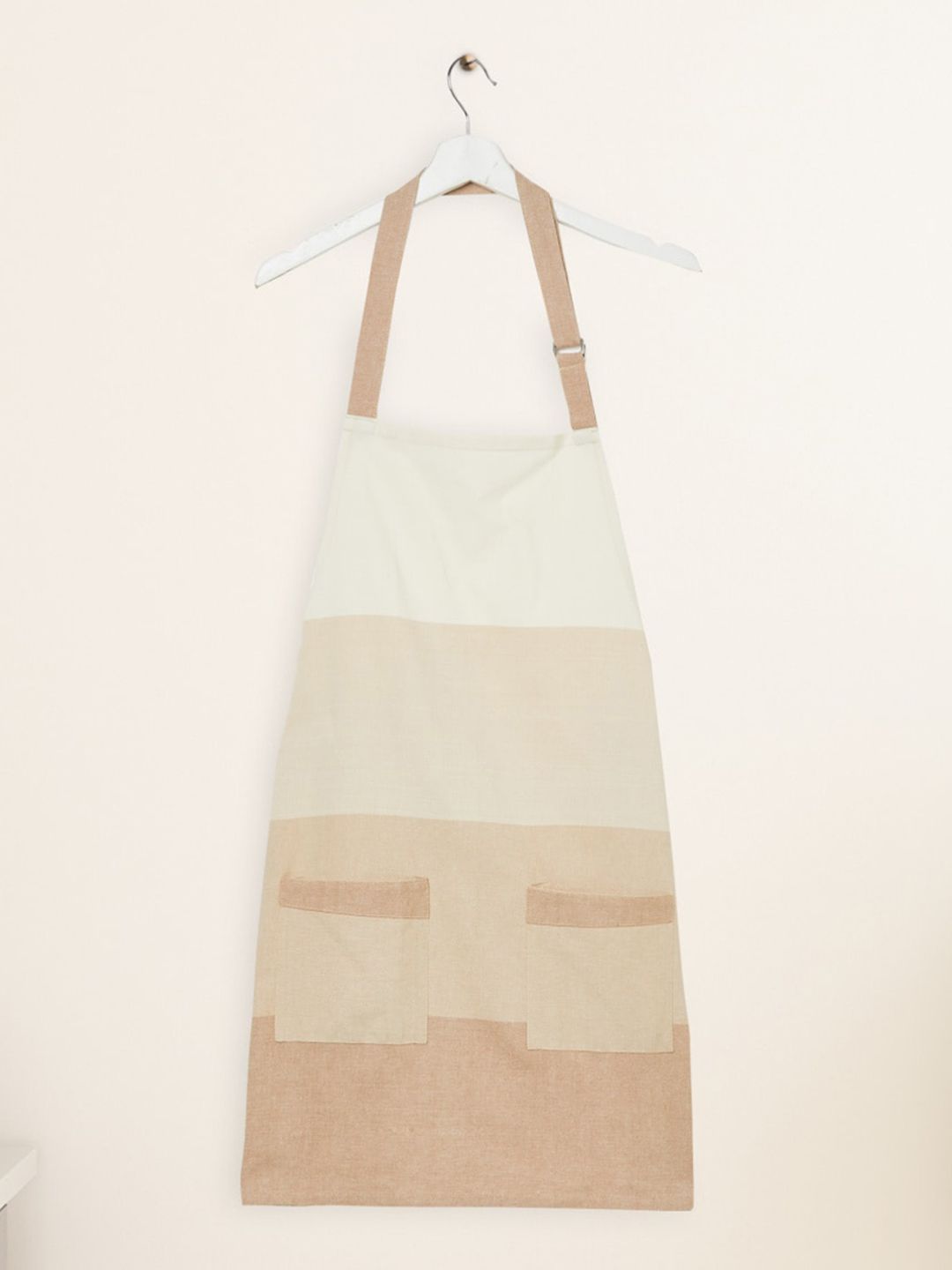 Home Centre Beige Medora Printed Cotton Kitchen Apron Price in India