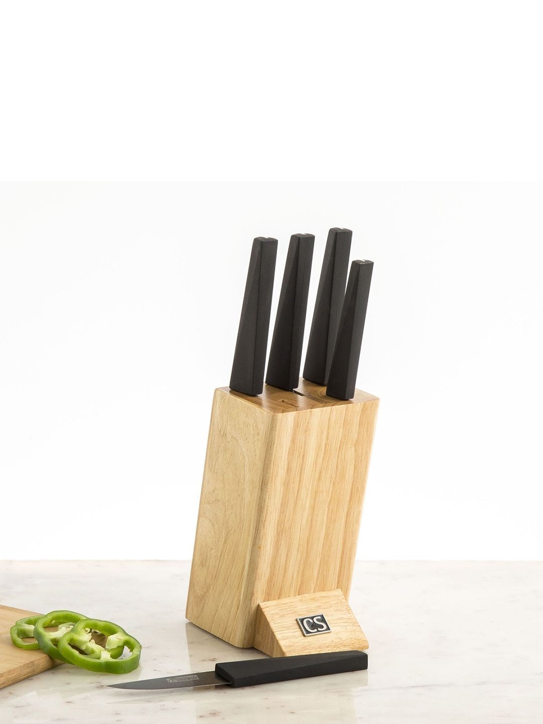 Home Centre Black Set of 5 Truffels Solid Stainless Steel Knives Price in India