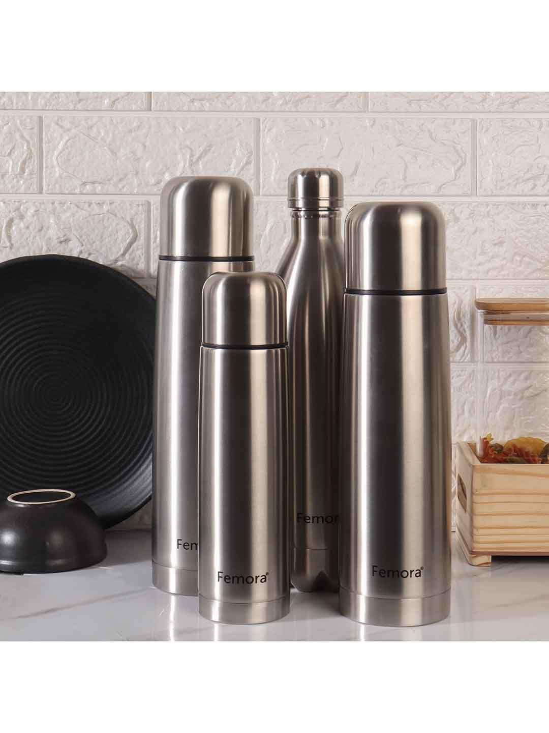 Femora Stainless Steel Solid Water Bottle 1000ml Price in India