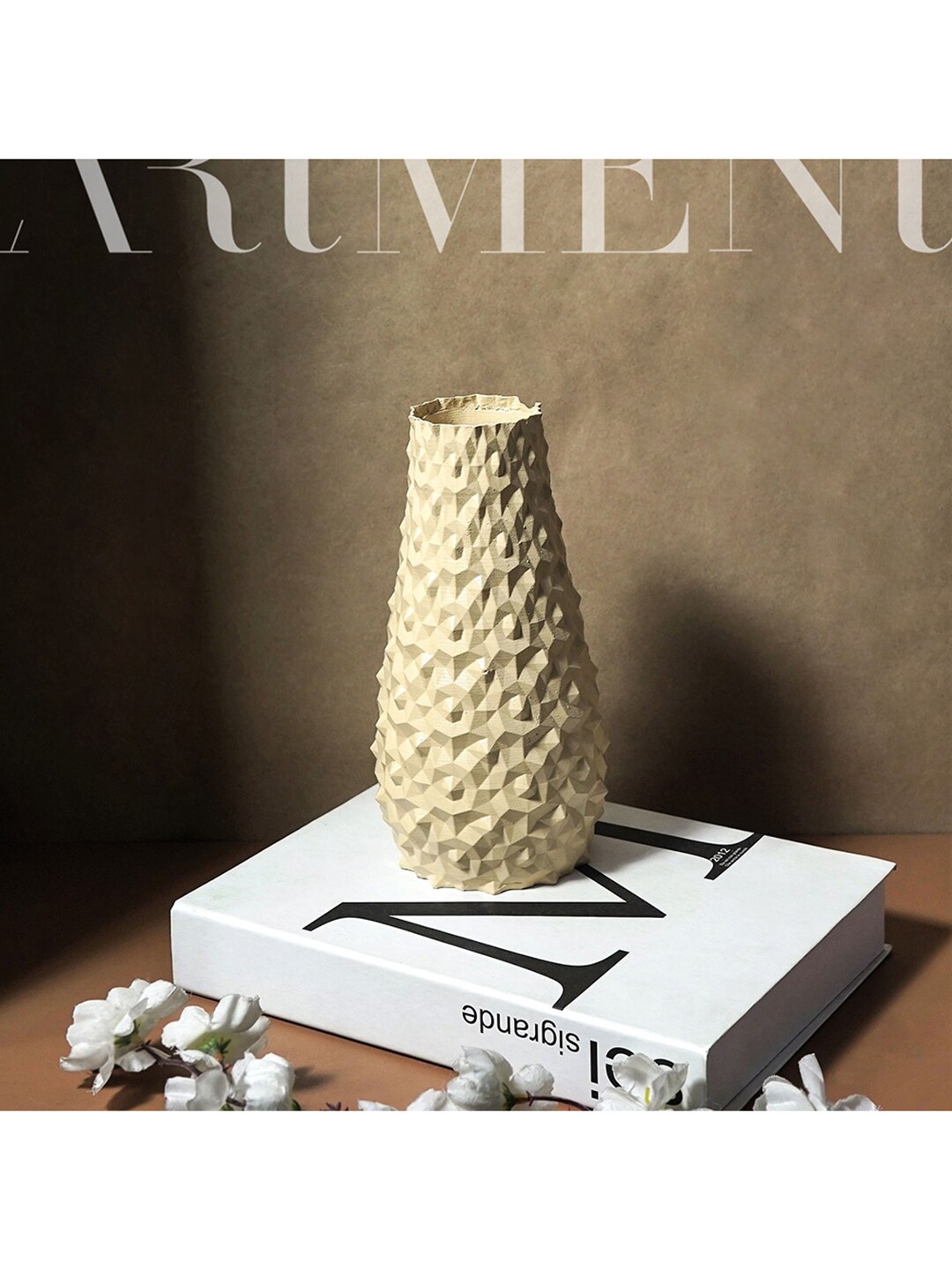 THE ARTMENT Yellow Surreal 3D Pine Cone Vase Price in India