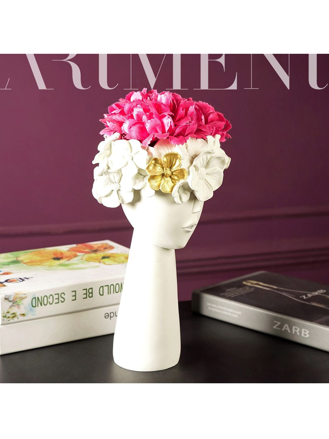 THE ARTMENT White Surreal Faces Table Planter Price in India