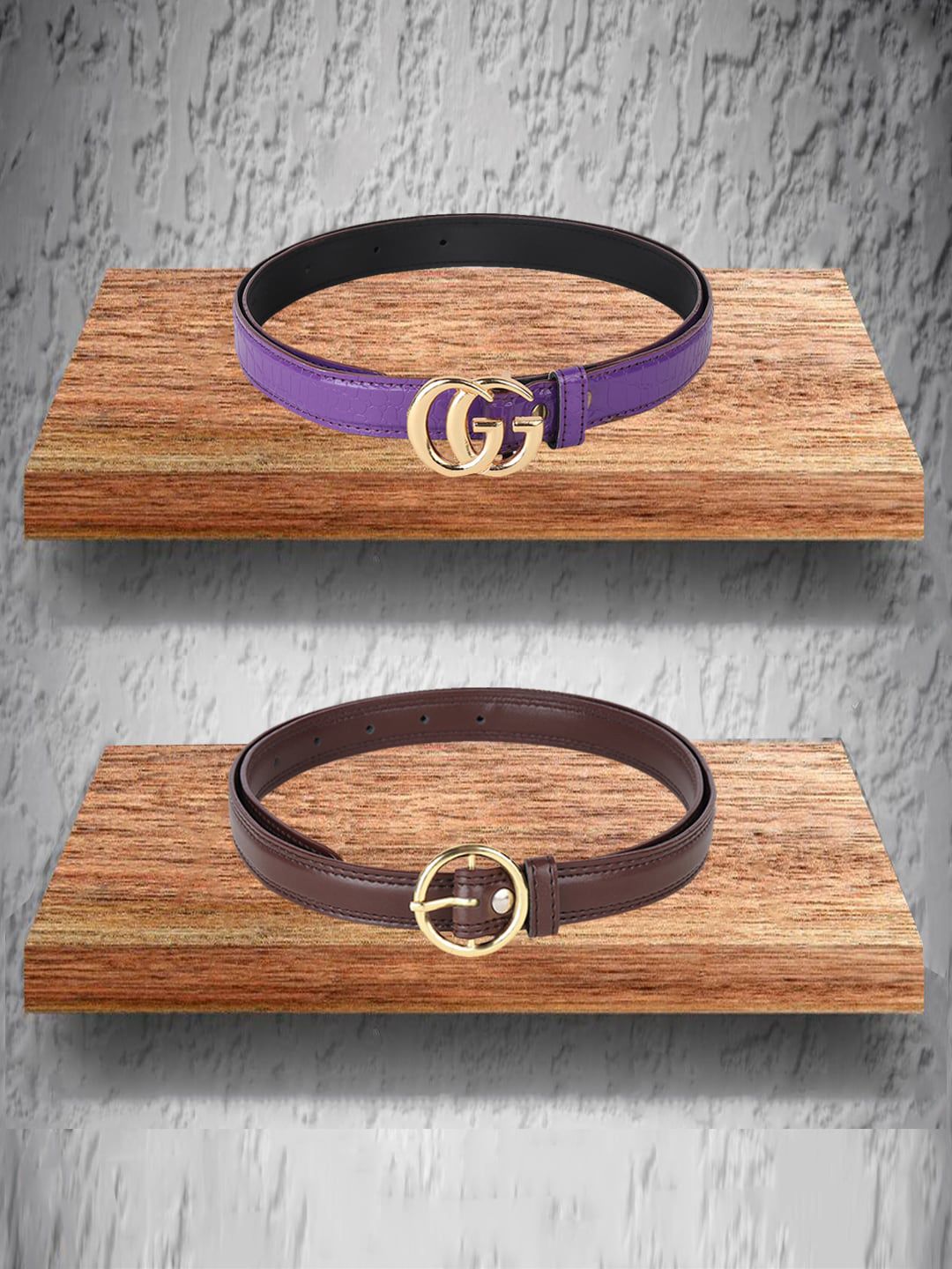 Swiss Design Women Purple 2 Belt Price in India