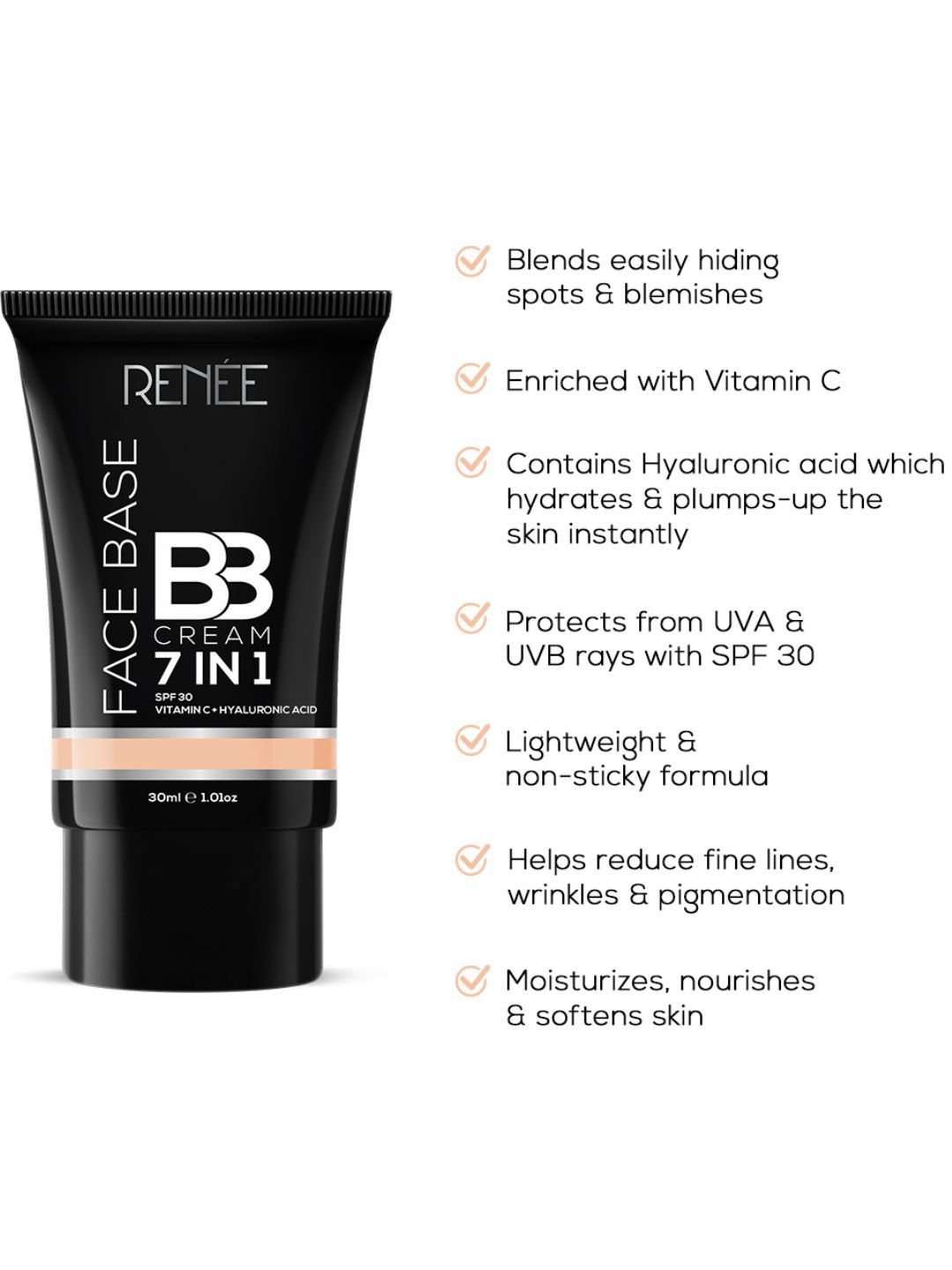 Buy Renee 7 in 1 SPF 30 Face Base BB Cream with Vitamin C
