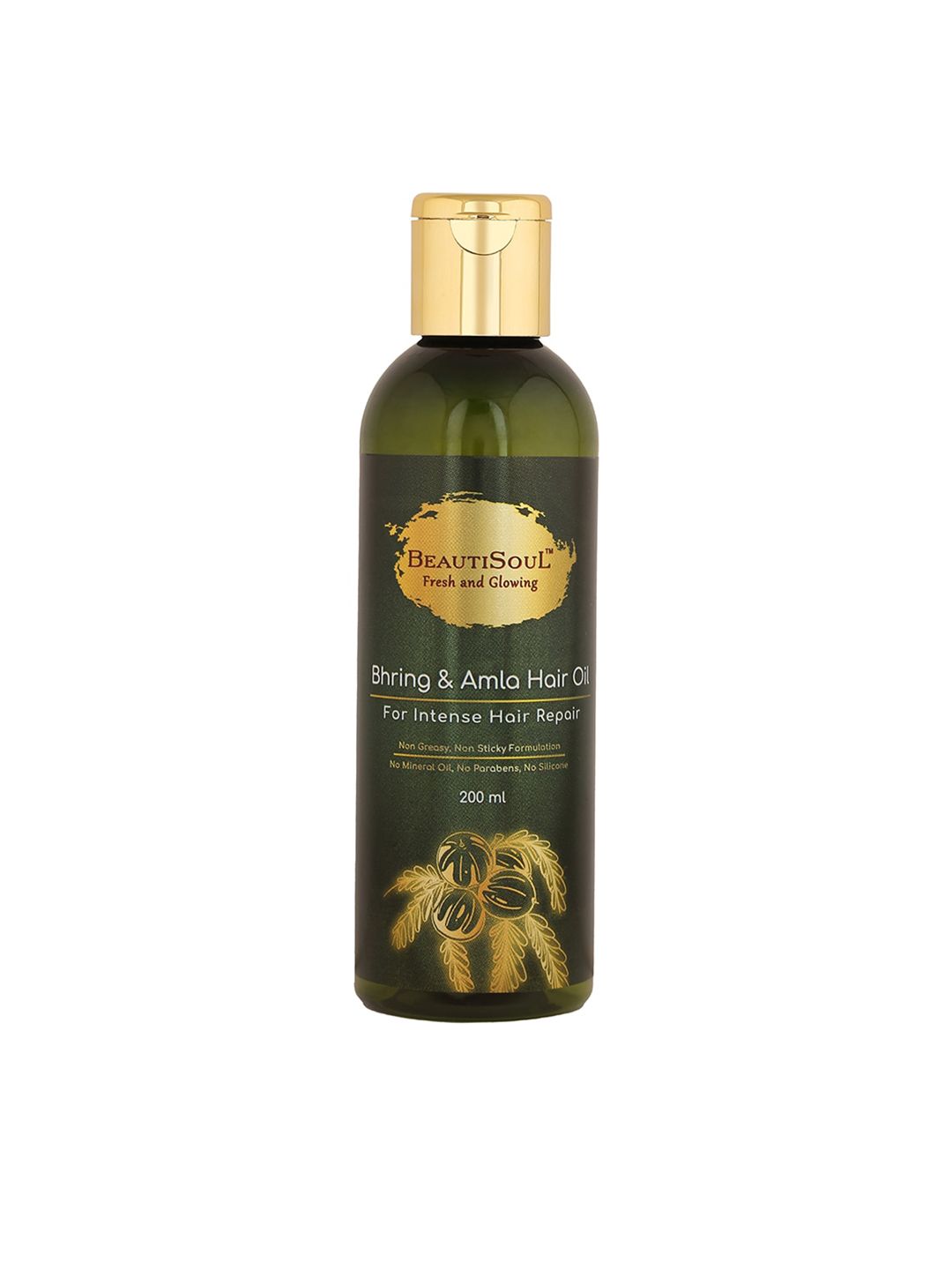 Beautisoul Paraben Free & Non-Greasy Bhring & Amla Hair Oil For Intense Hair Repair- 200ml