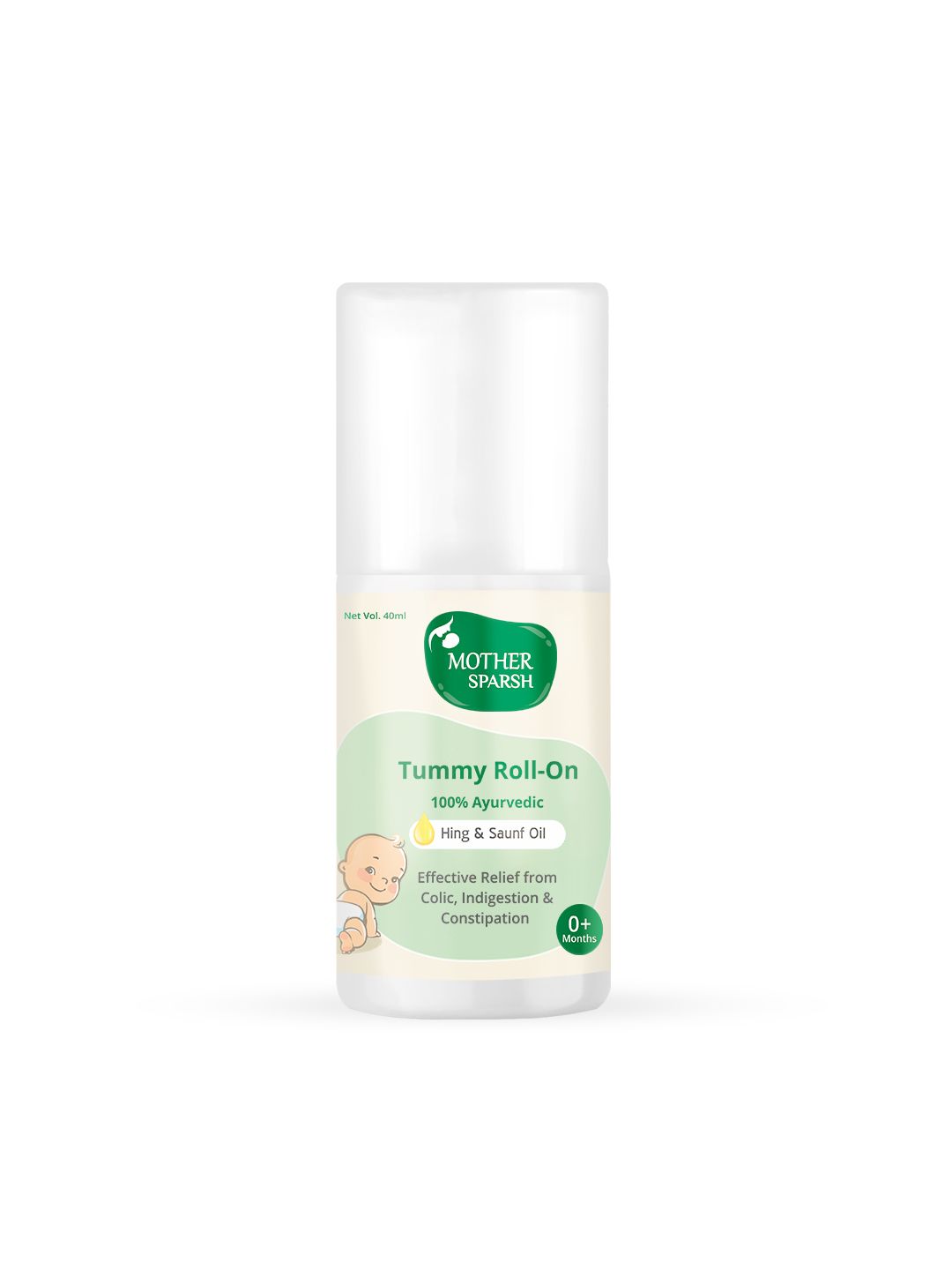 Mother Sparsh Kids Colic Relief Baby Tummy Roll-On for Indigestion & Constipation - 40ml