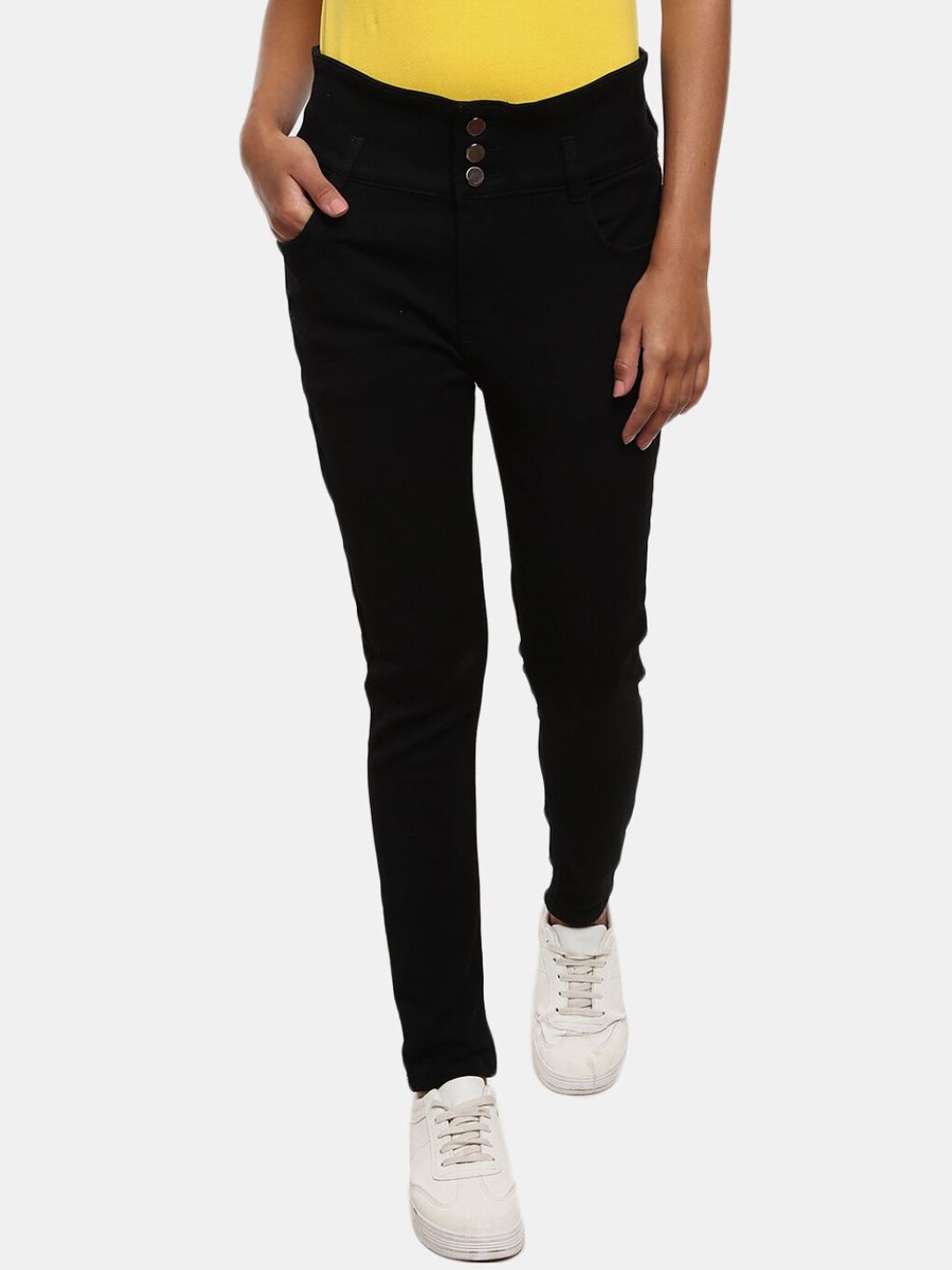 V-Mart Women Black Classic Trousers Price in India