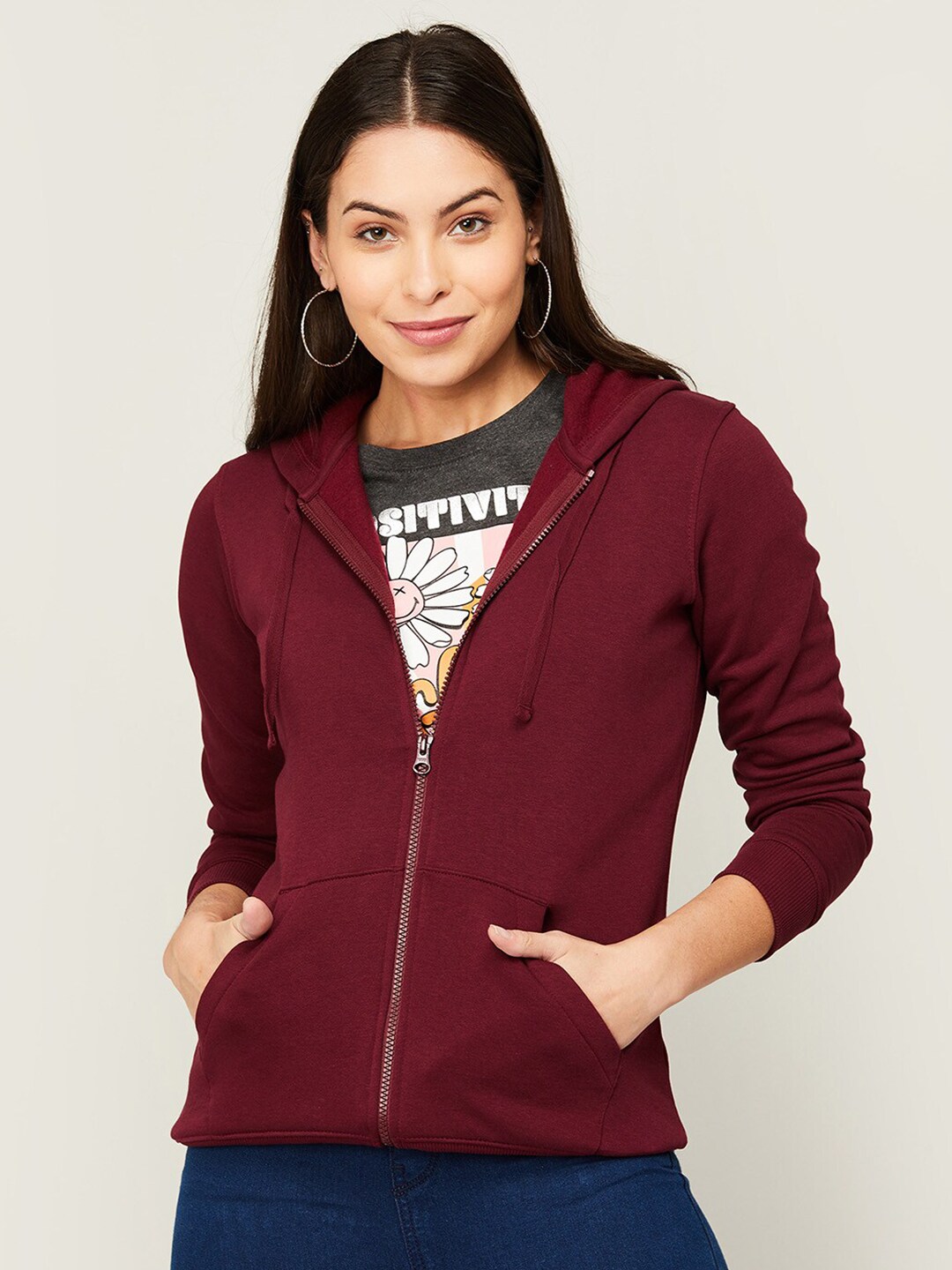Fame Forever By Lifestyle Women's Red Sweatshirt Price in India