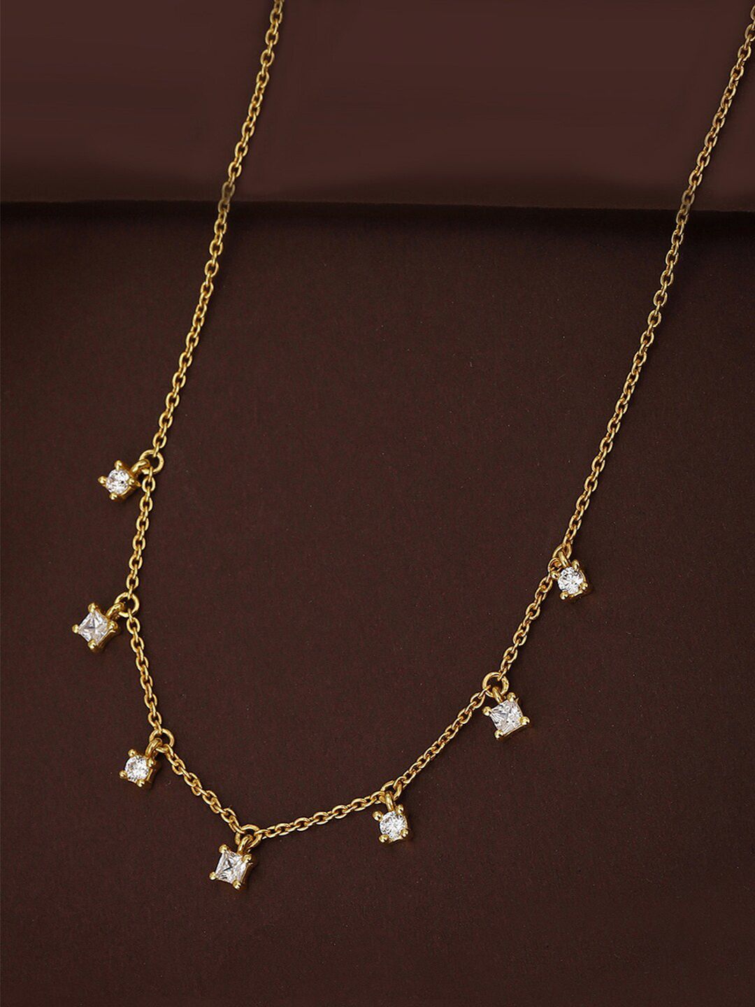 VANBELLE White Gold-Plated Sterling Silver Handcrafted Necklace Price in India