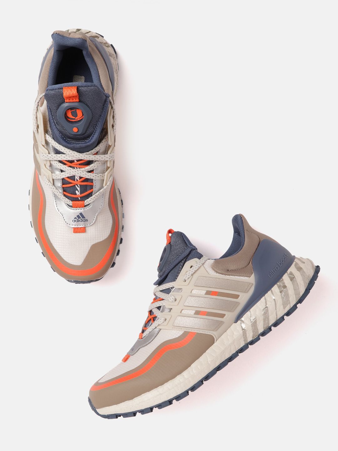 ADIDAS Unisex Off White & Beige Textured Ultraboost All Terrain Running Shoes Price in India