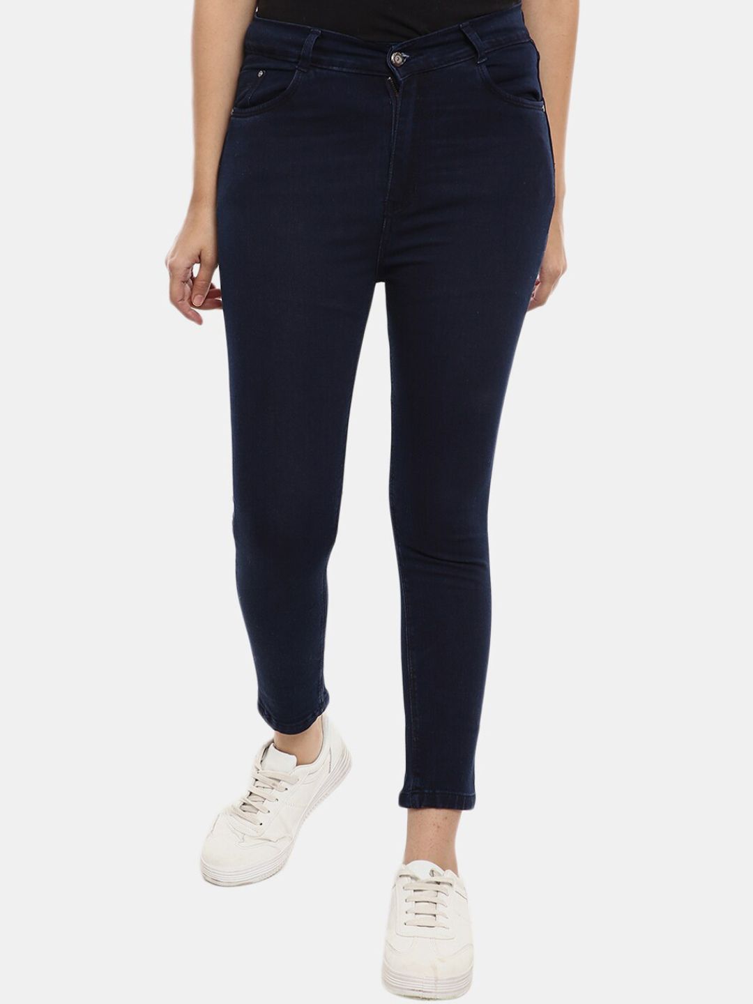 V-Mart Women Blue Classic Skinny Fit High-Rise Jeans Price in India