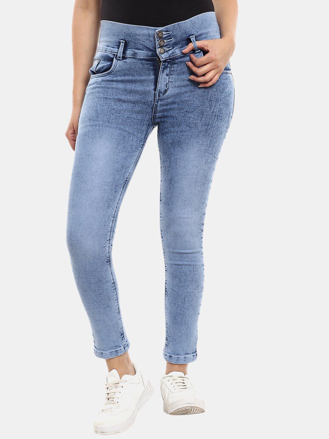 V-Mart Women Blue Classic Light Fade Jeans Price in India