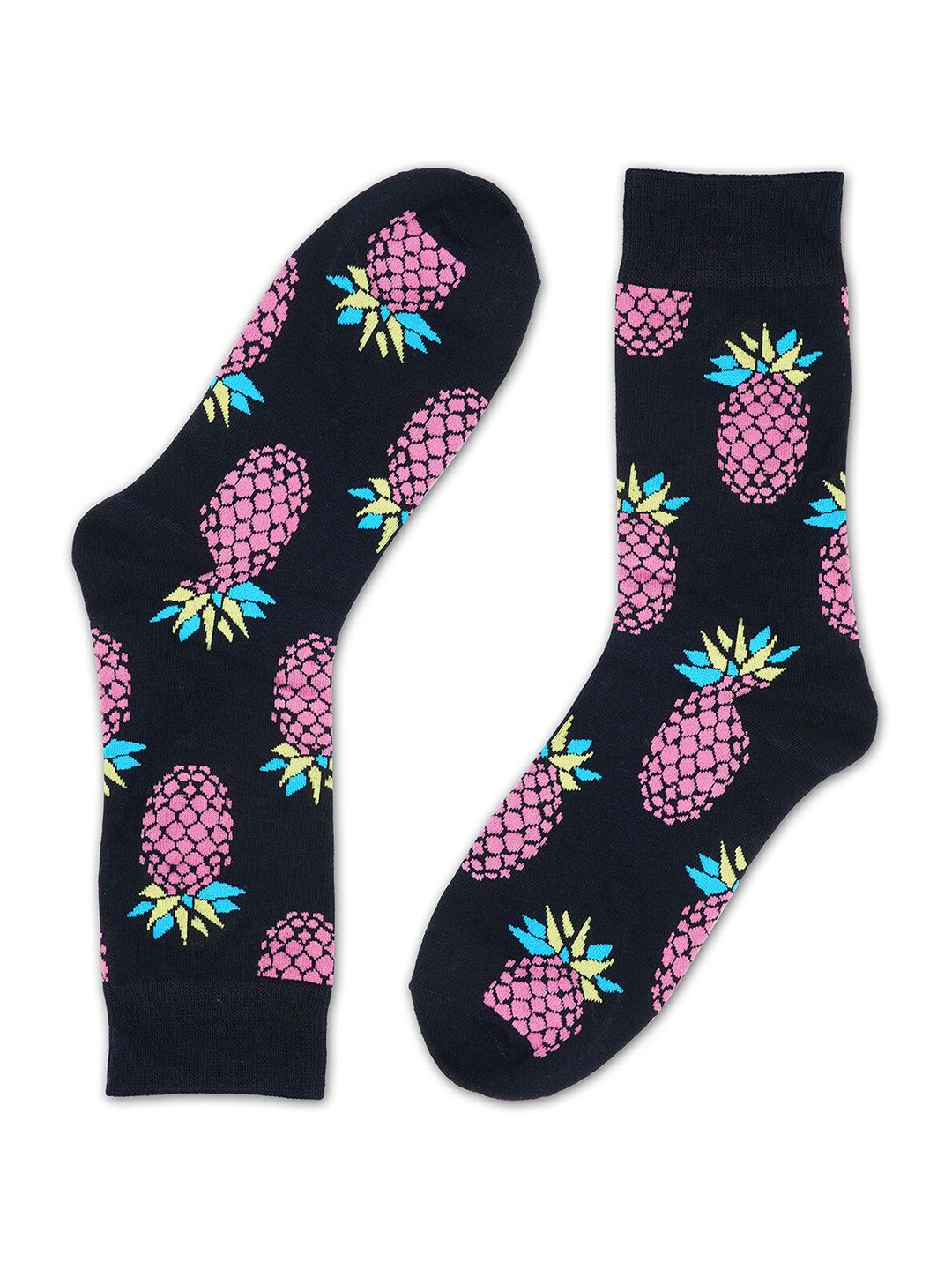 TOFFCRAFT Men Blue Pineapple Printed Ankle Length Socks