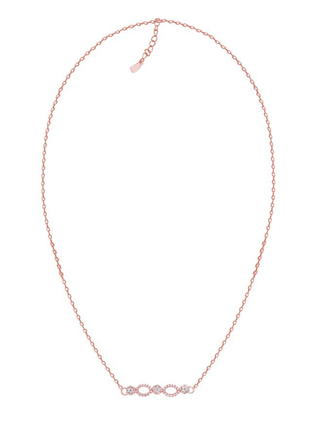 GIVA Rose Gold & Silver-Toned Sterling Silver Rose Gold-Plated Chain Price in India