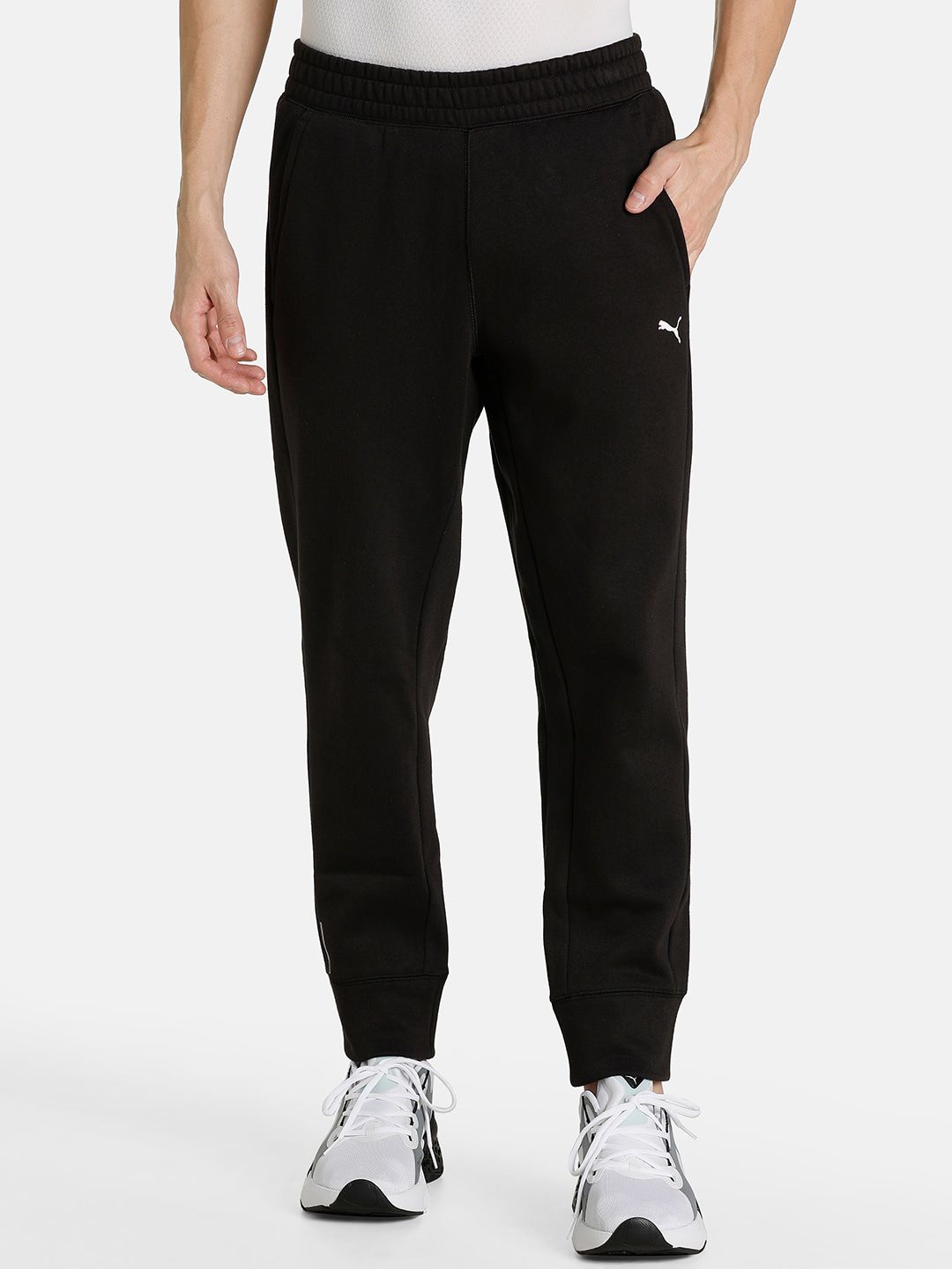 Puma Black Solid Track Pants Price in India
