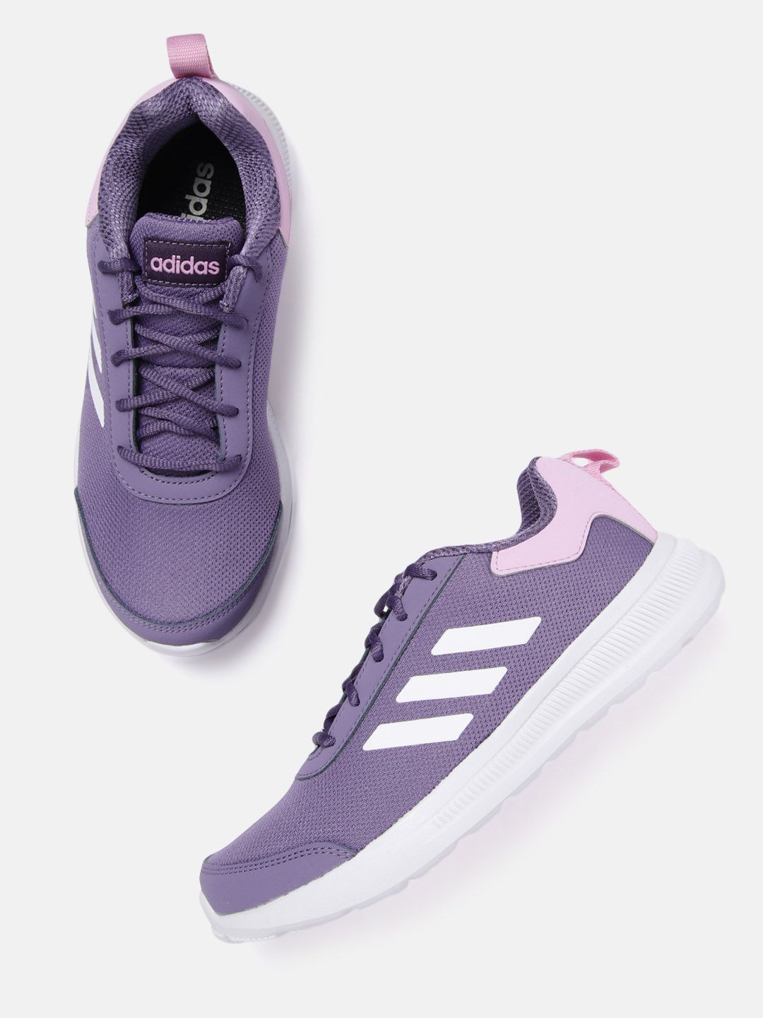 ADIDAS Women Purple Solid Woven Design Glide Ease Running Shoes Price in India