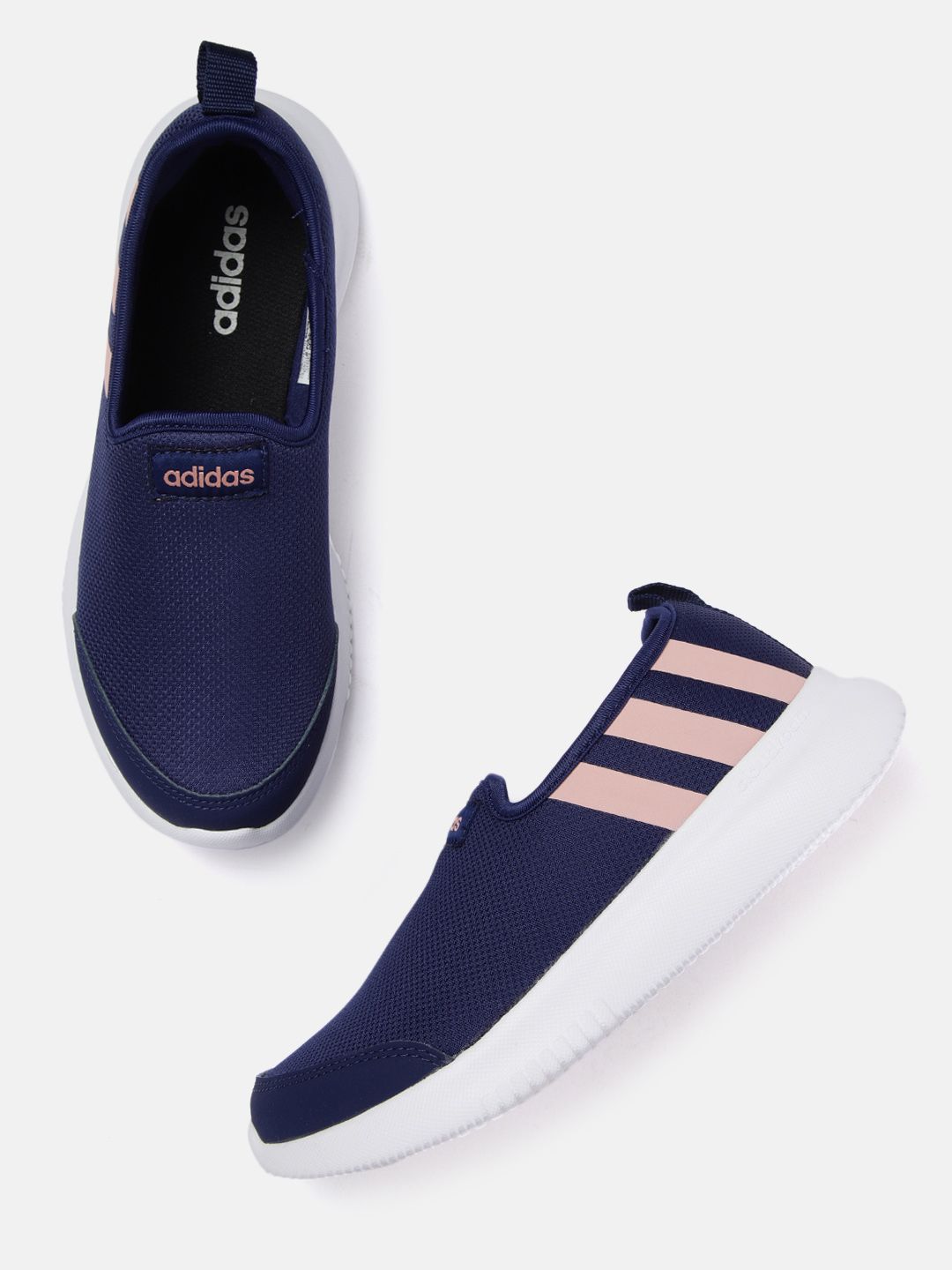 ADIDAS Women Navy Blue Woven Design Breeze Walking Shoes Price in India