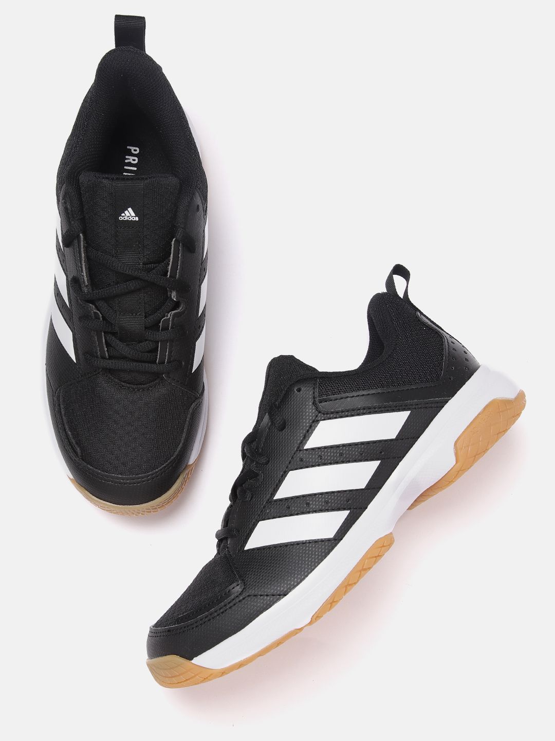 ADIDAS Women Black & White Woven Design Ligra 7 Training Shoes Price in India