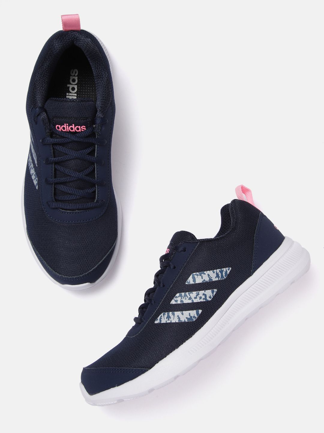 ADIDAS Women Navy Blue Woven Design StreetAhead Running Shoes Price in India