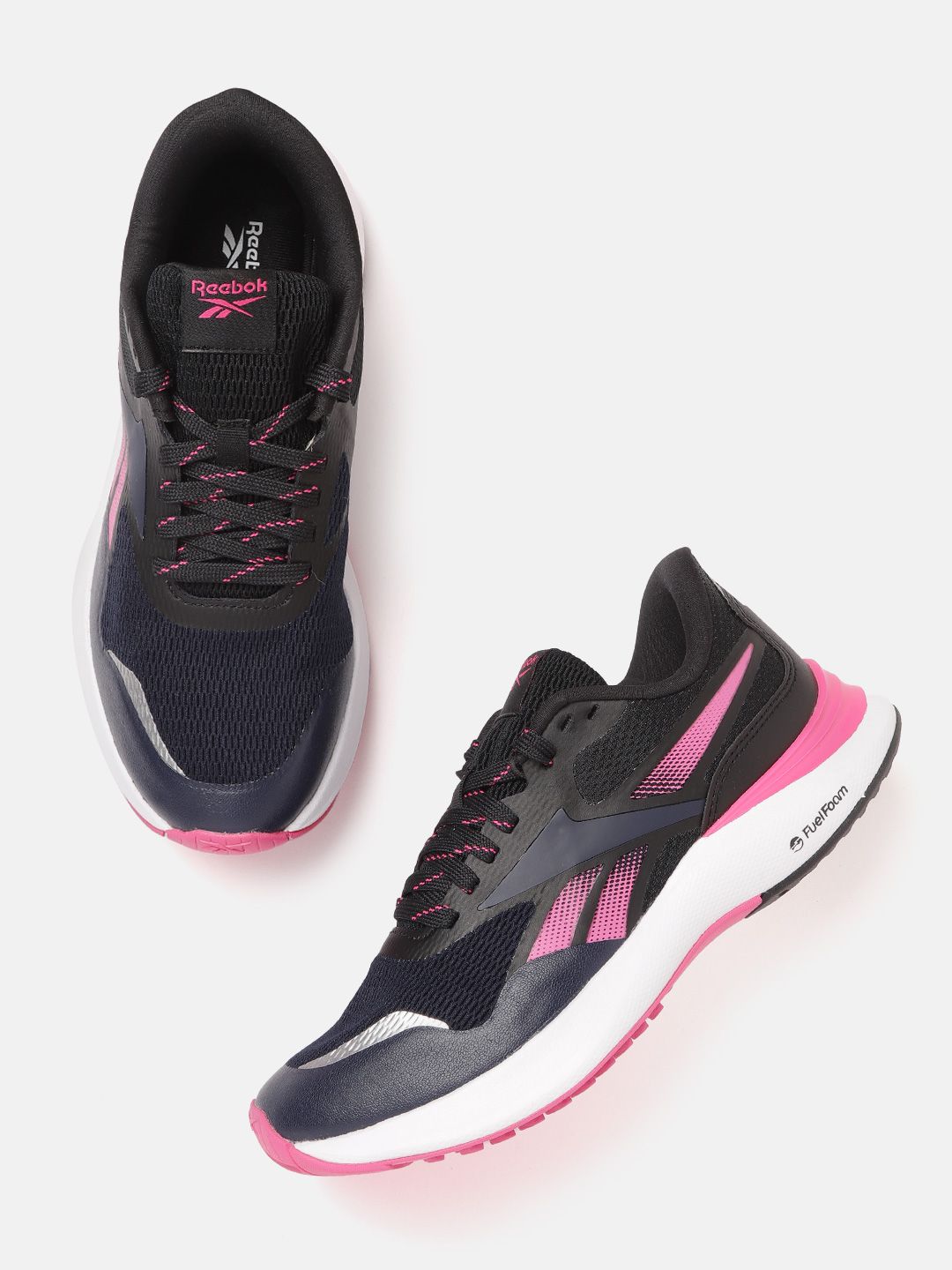 Reebok Women Navy Blue & Pink Endless Road 3 Running Shoes Price in India