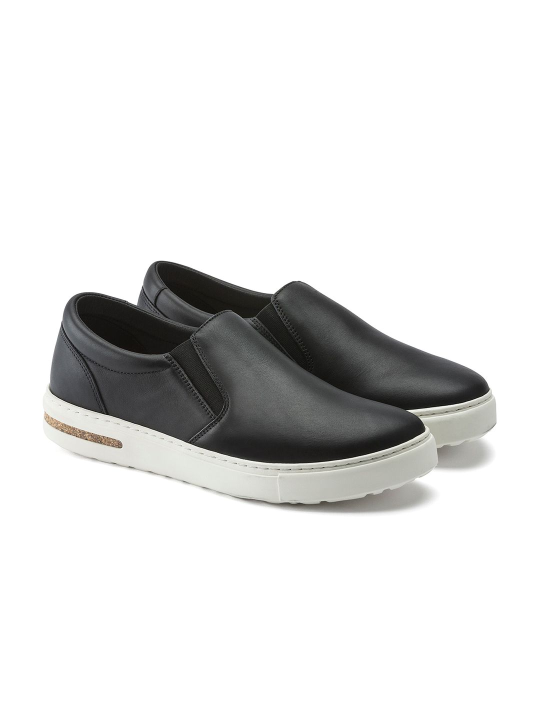 Birkenstock Unisex Black Oswego Leather Slip-On Sneakers Price in India