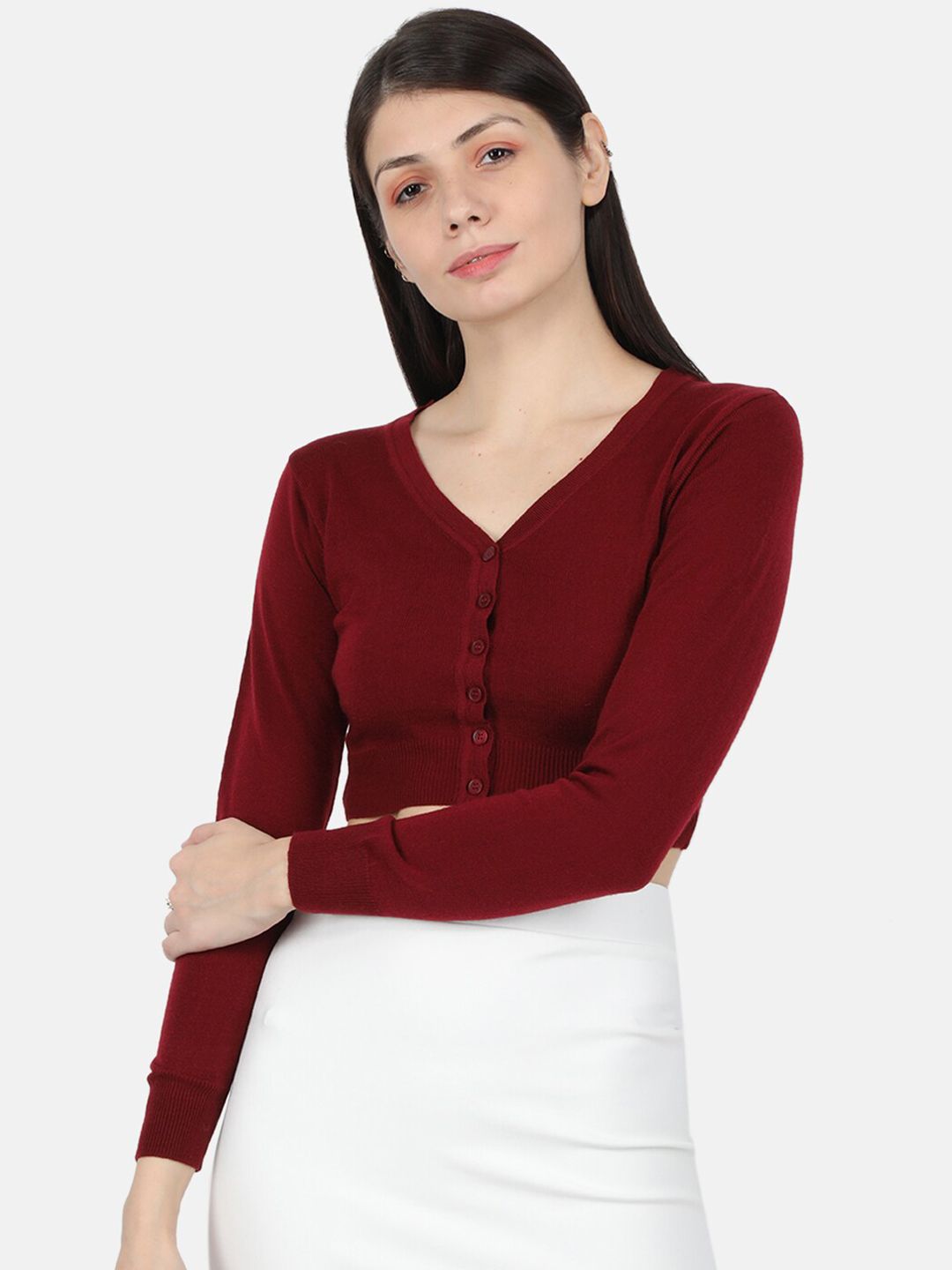 Monte Carlo Women Maroon Crop Price in India