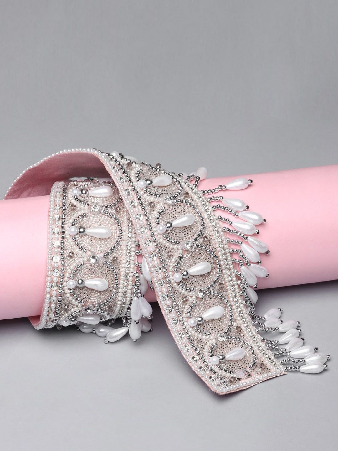 MODARTA Women Silver-Toned Embellished Formal Belt Price in India