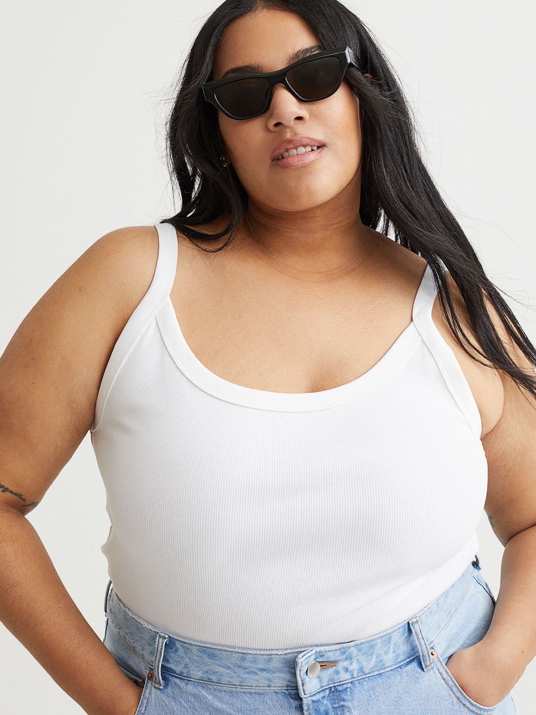 H&M+ Ribbed Vest Top