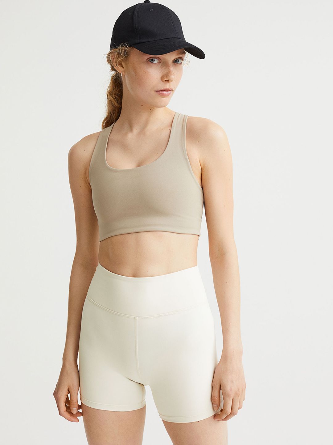 H&M Women Off-White High Waist Hotpants Price in India