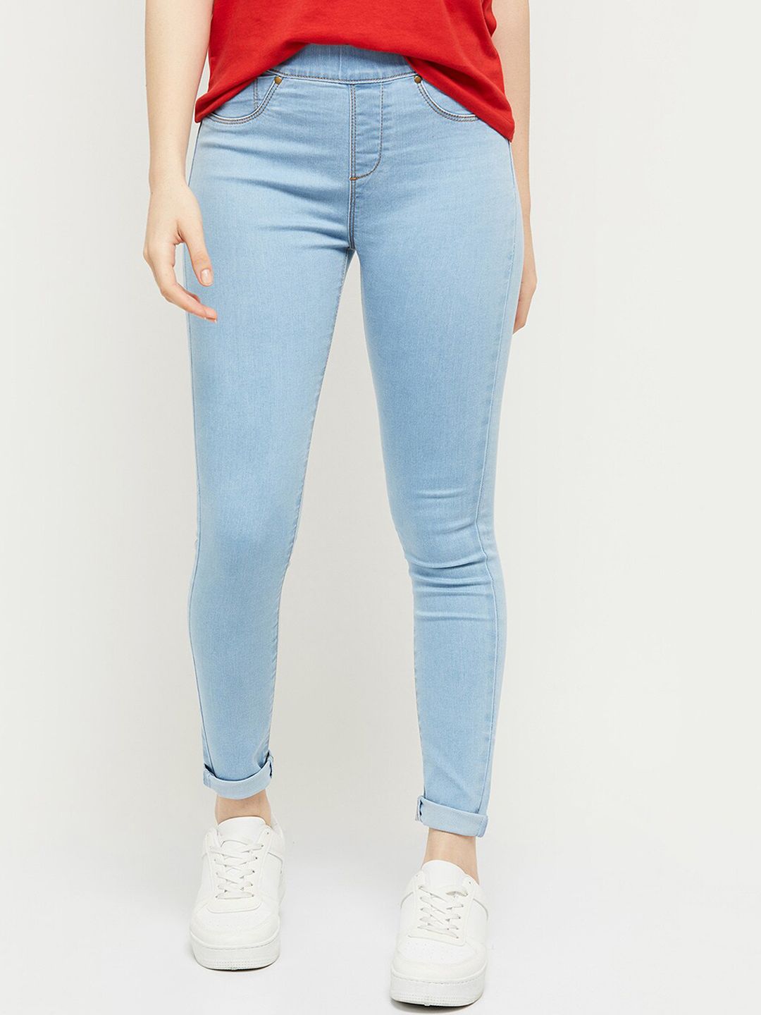 max Women Blue Mid Rise Regular Fit  Jeans Price in India