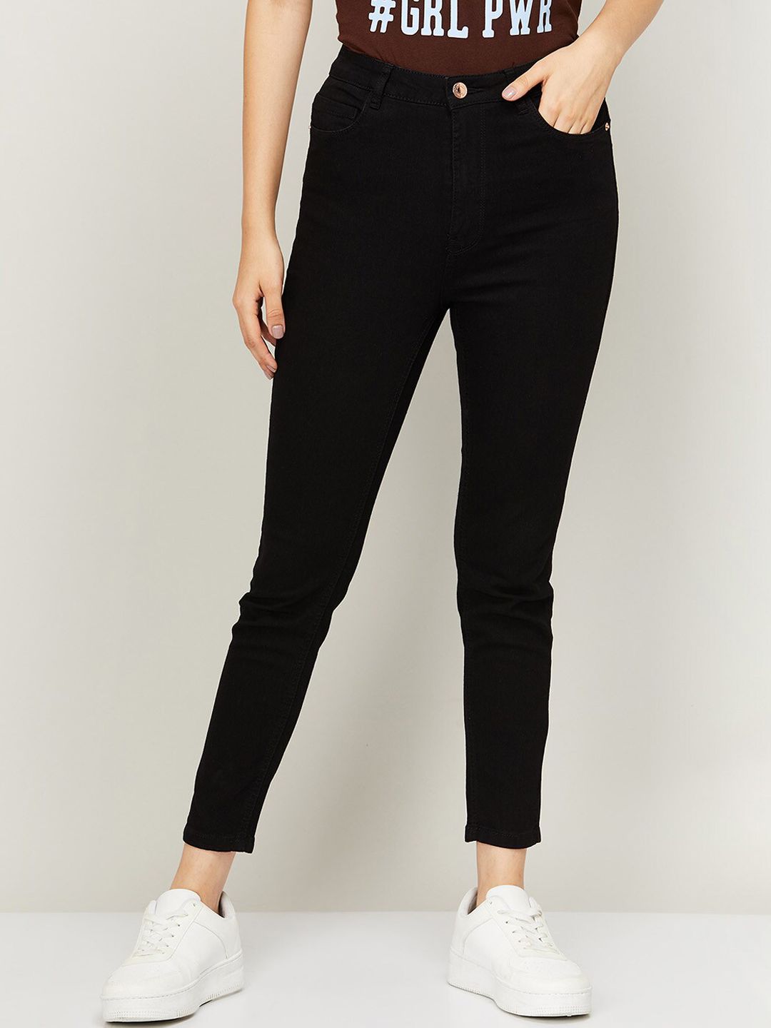 Fame Forever by Lifestyle Women Black Stretchable Jeans Price in India