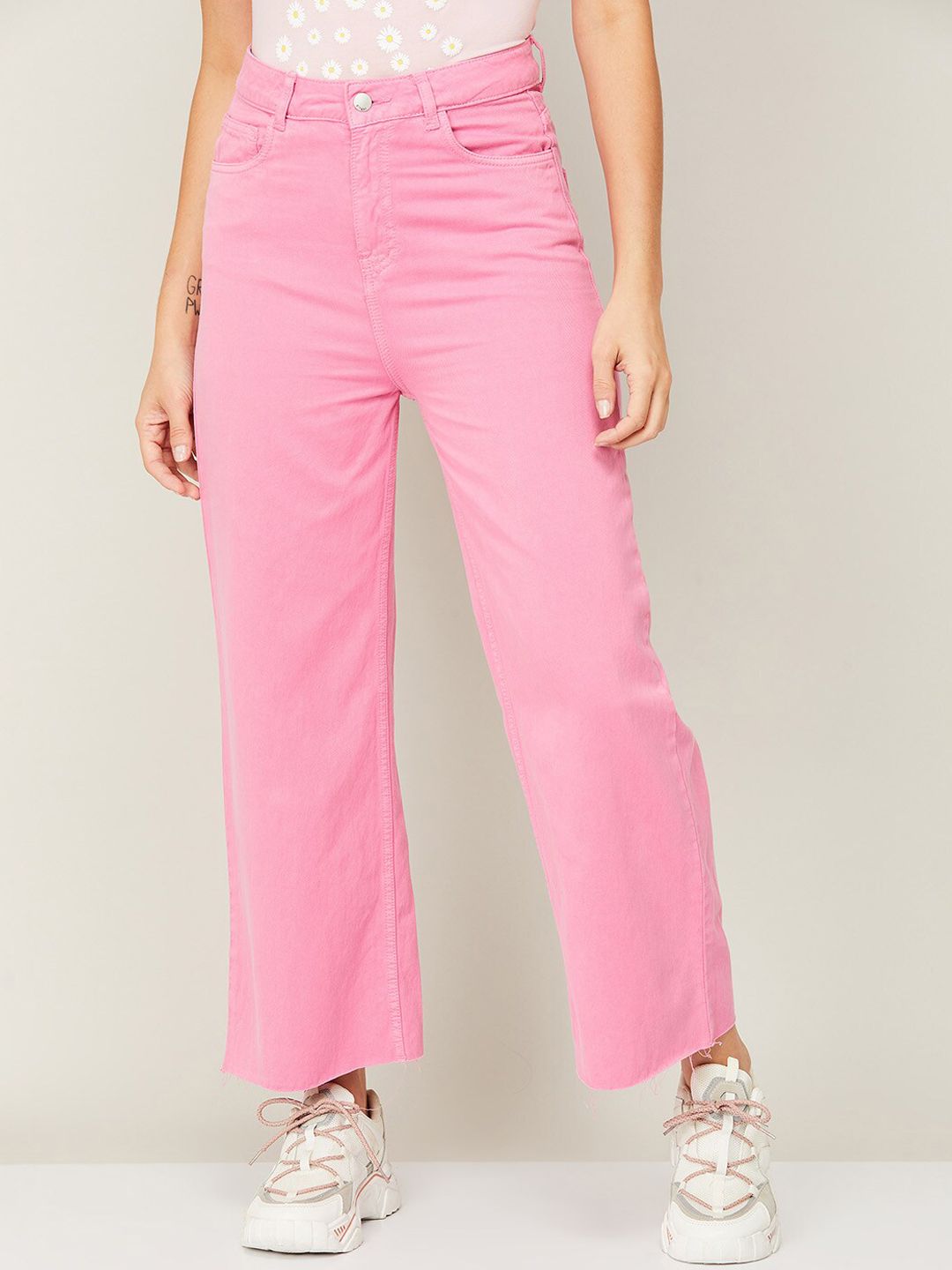 Ginger by Lifestyle Women Pink Stretchable Jeans Price in India