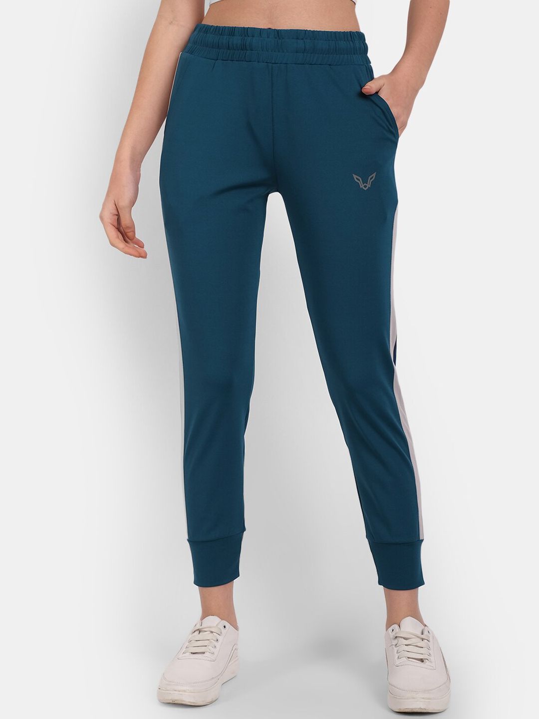 MKKO Women Blue Solid Slim-Fit Jogger Price in India