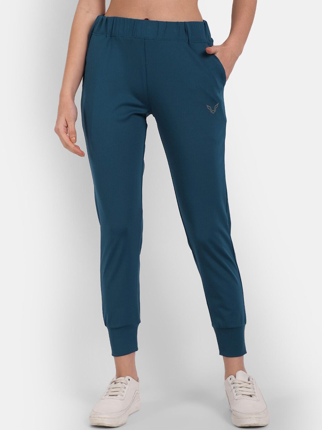 MKKO Women Blue Solid Slim Fit Joggers Price in India