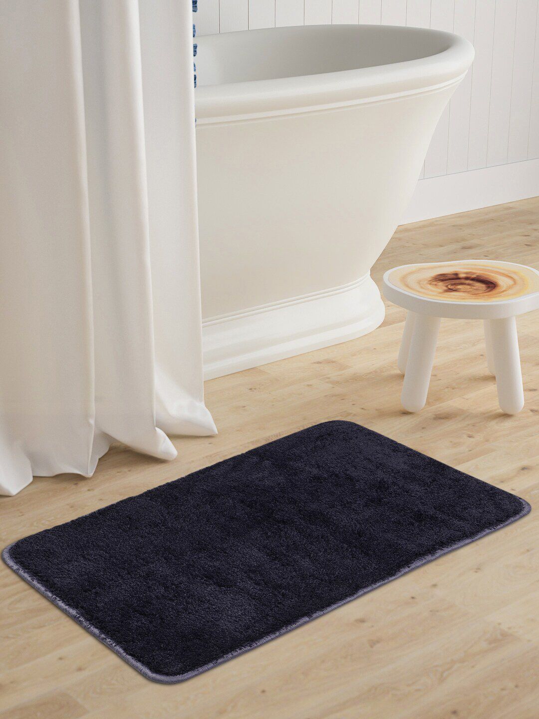 Saral Home Blue Cotton 210 Gsm Anti-Skid Bath Rug Price in India