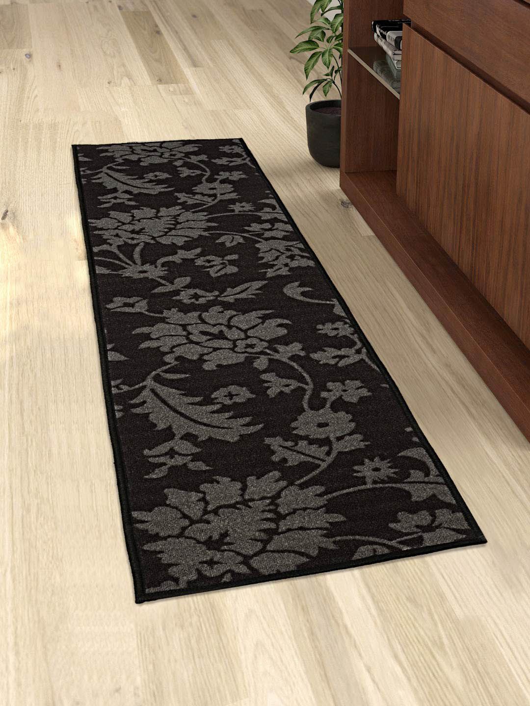 Saral Home Grey Printed Kitchen Floor Runners Price in India