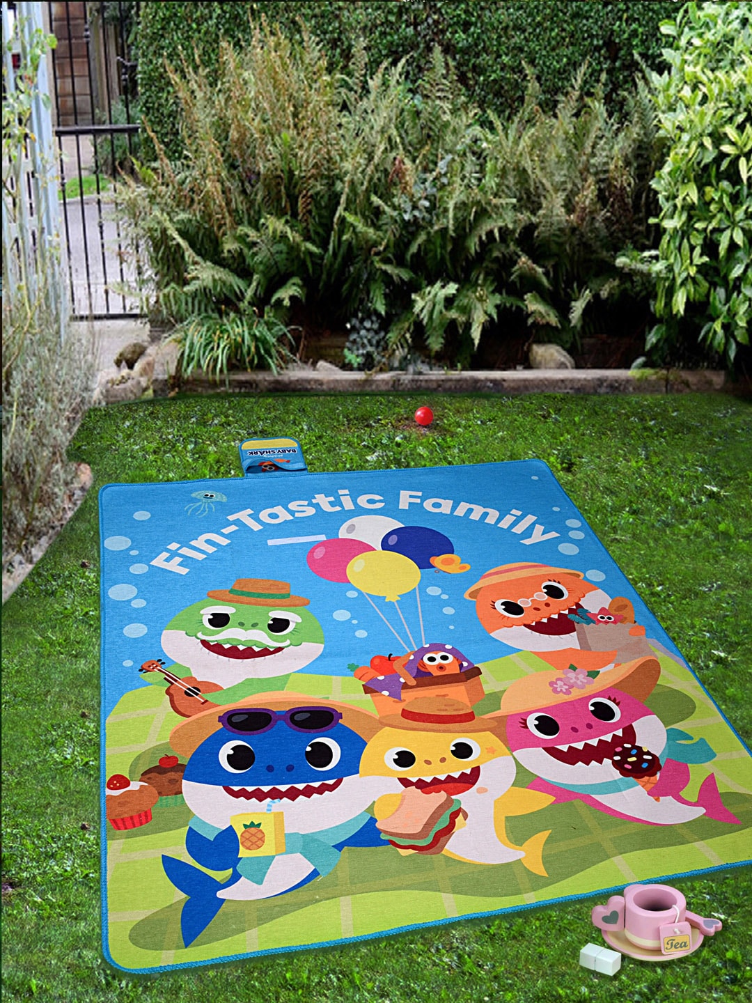 Saral Home Blue Printed Rectangular Picnic Floor Mats Price in India