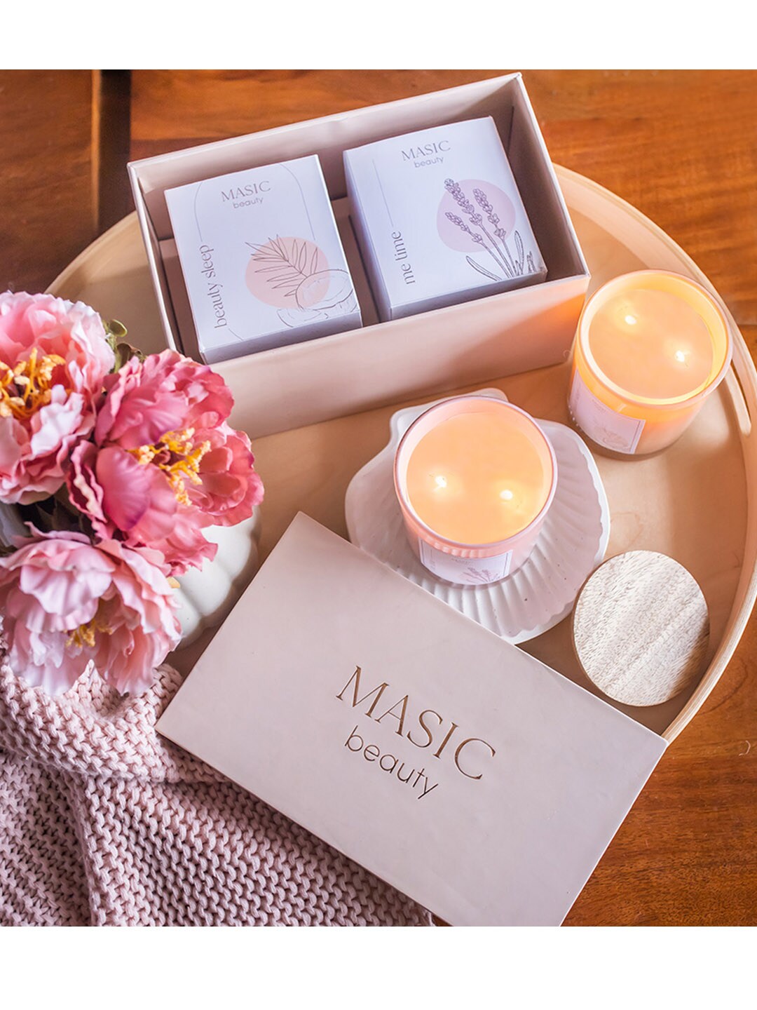 MASIC beauty 2-Wick Candles Self Care Bundle - Beauty Sleep & Me Time Candles - 200g Each Price in India