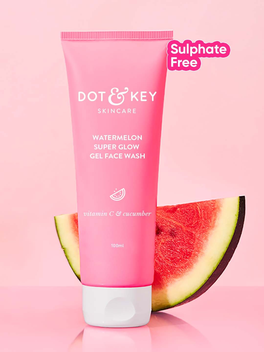 DOT & KEY Watermelon SuperGlow Facial Gel Cleanser with Vitamin C & Cucumber - 100 ml