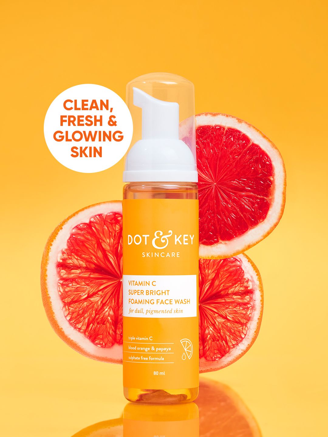 DOT & KEY Vitamin C Foaming Sulphate-Free Face Wash For Glowing Skin - 80 ml