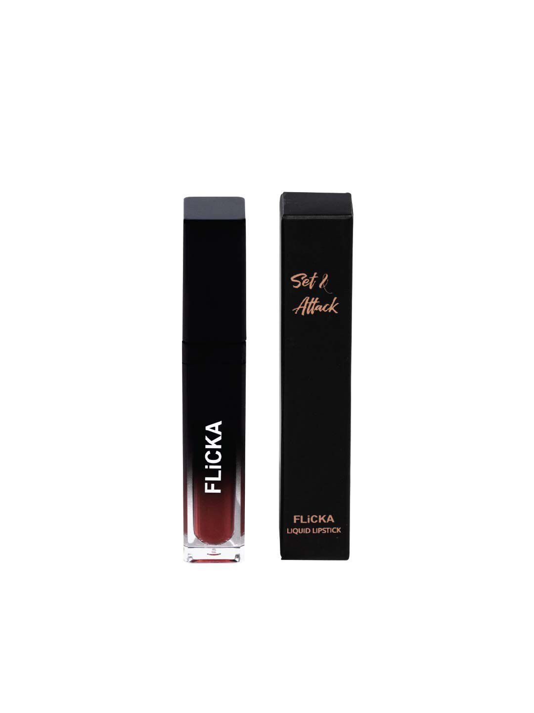 FLiCKA Set And Attack Liquid Matte Lipstick- 15 Raving Rust -7 ml Price in India