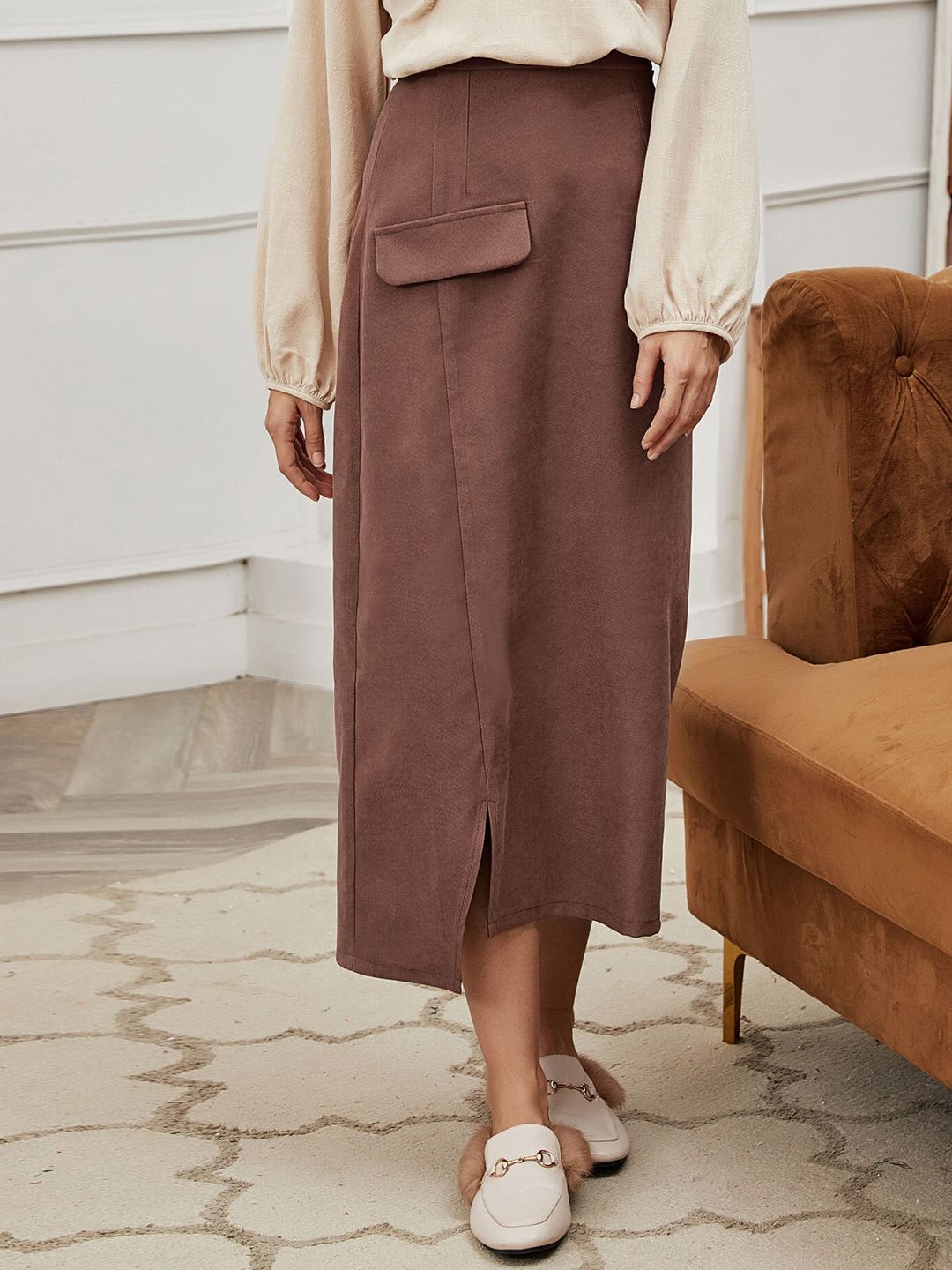 BoStreet Women Maroon Flared Skirts