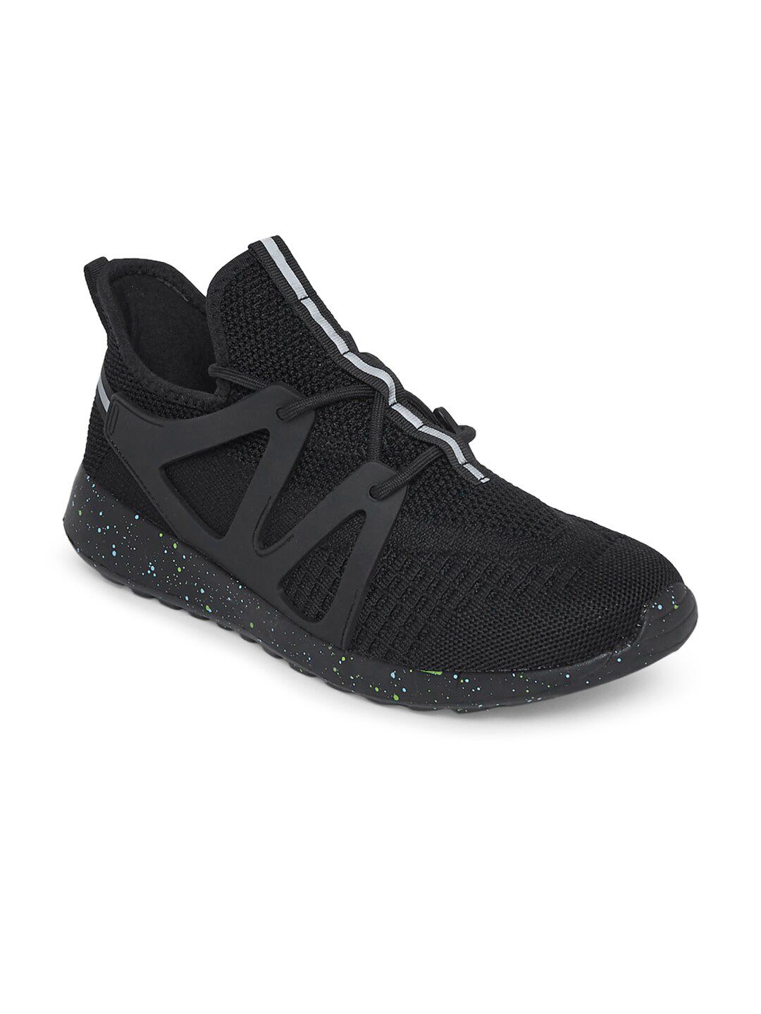 Ajile by Pantaloons Men Black Mesh Walking Non-Marking Shoes