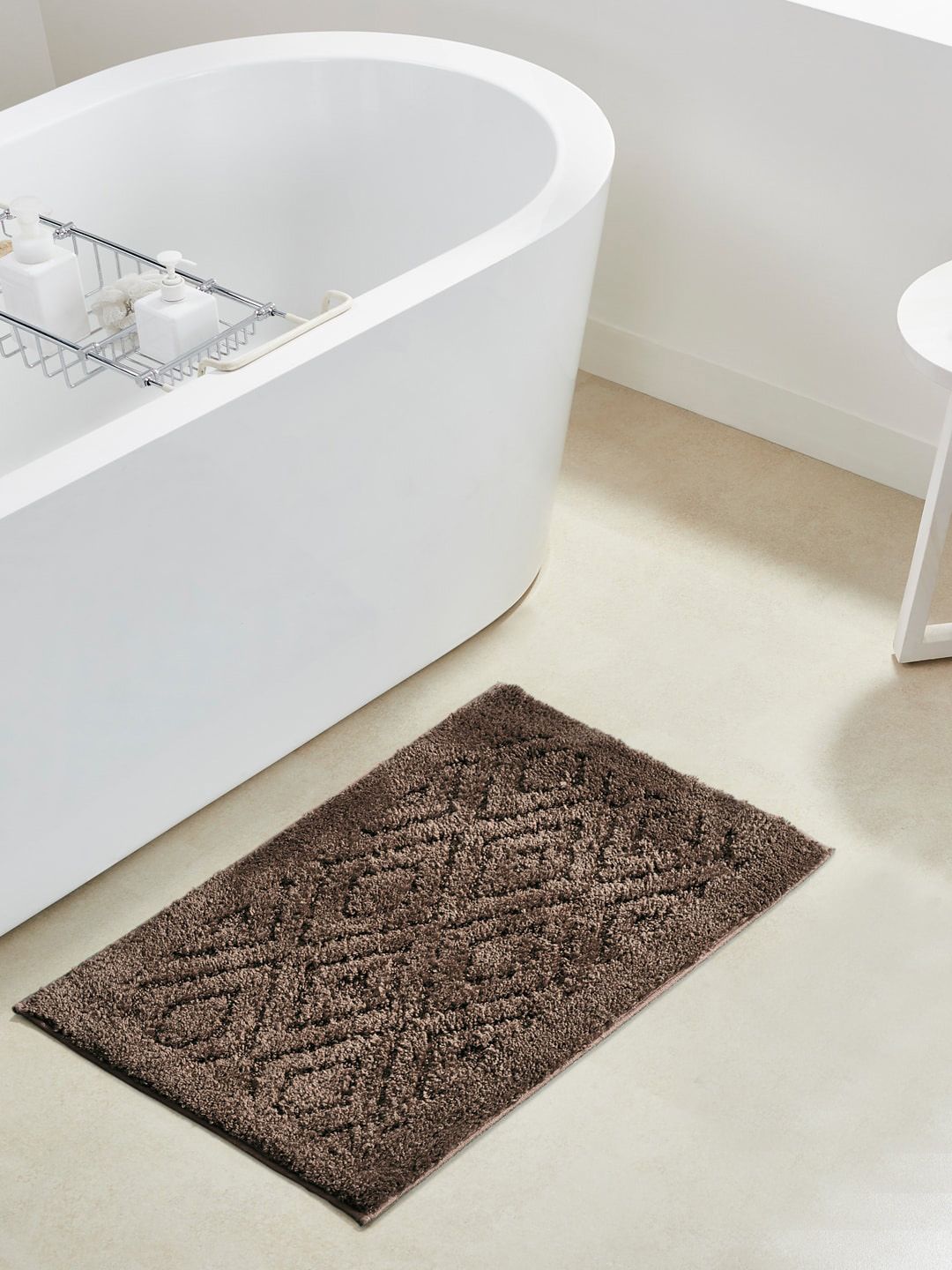 Pano Brown Solid Diamond 1600GSM FRS Anti-Skid Bath mats Price in India