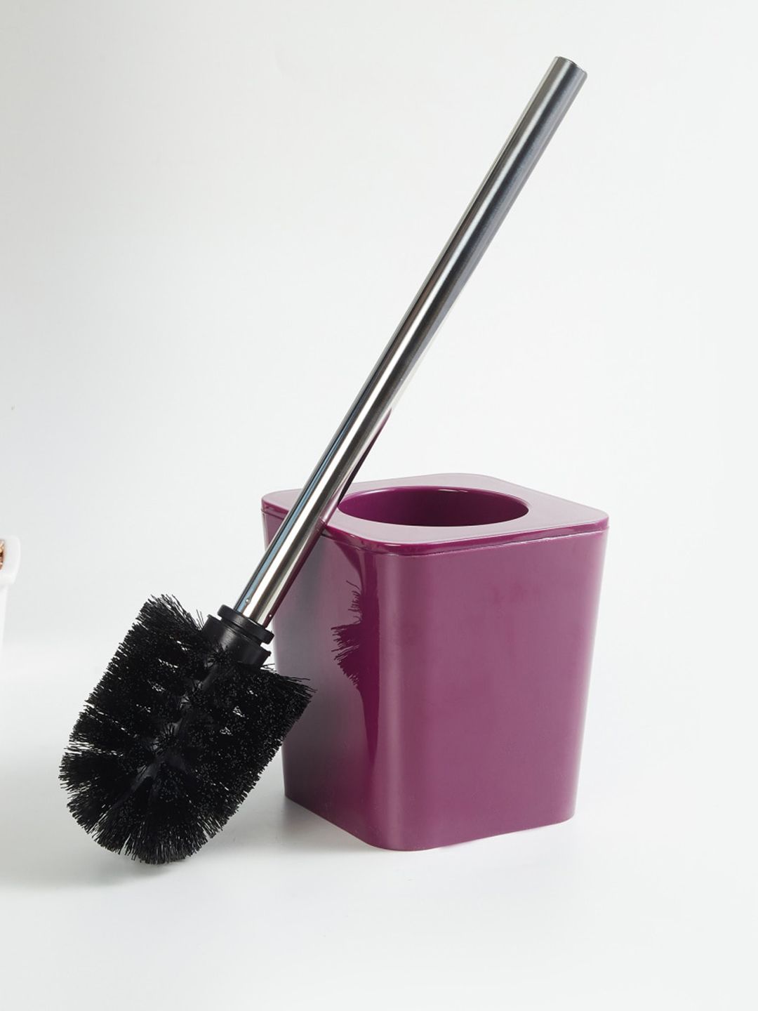 Home Centre Purple Solid Freestanding Toilet Brush With Holder Price in India