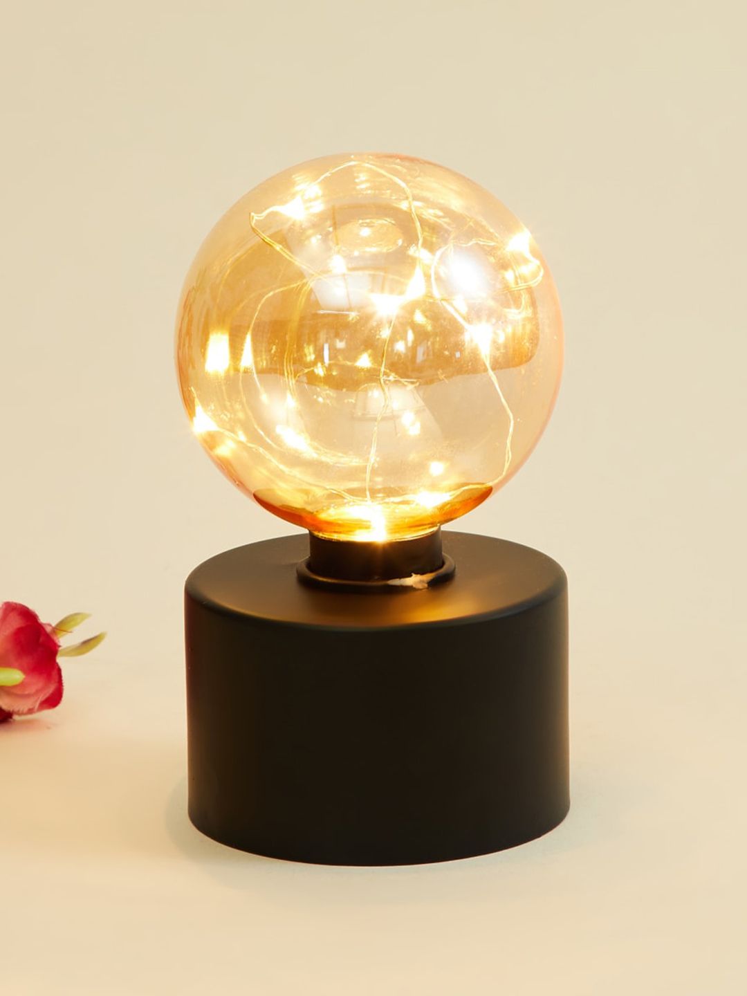 Home Centre Gold-Toned Serene New Round LED Light Table Accent Price in India