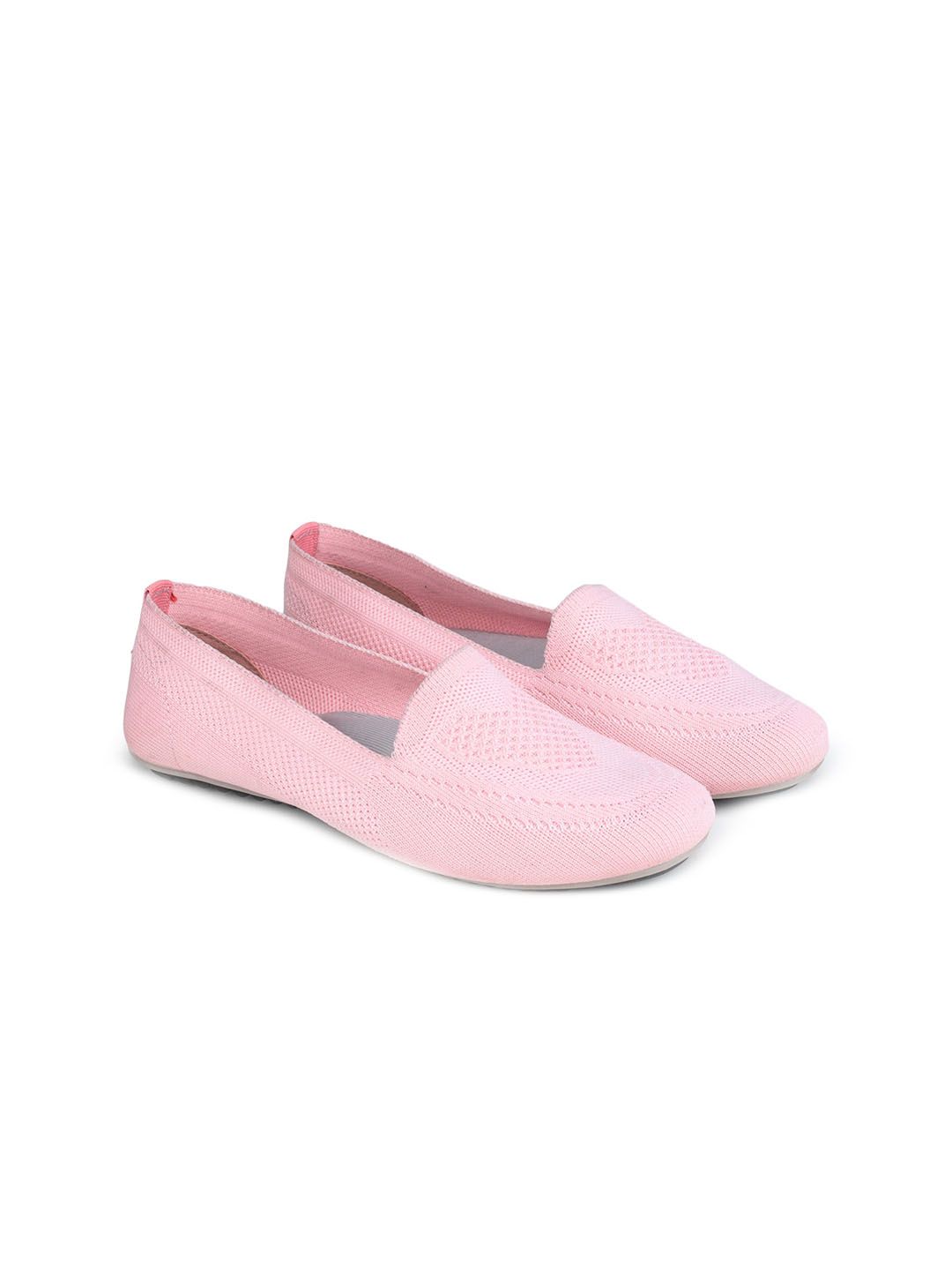 REFOAM Women Pink Woven Design Loafers Price in India