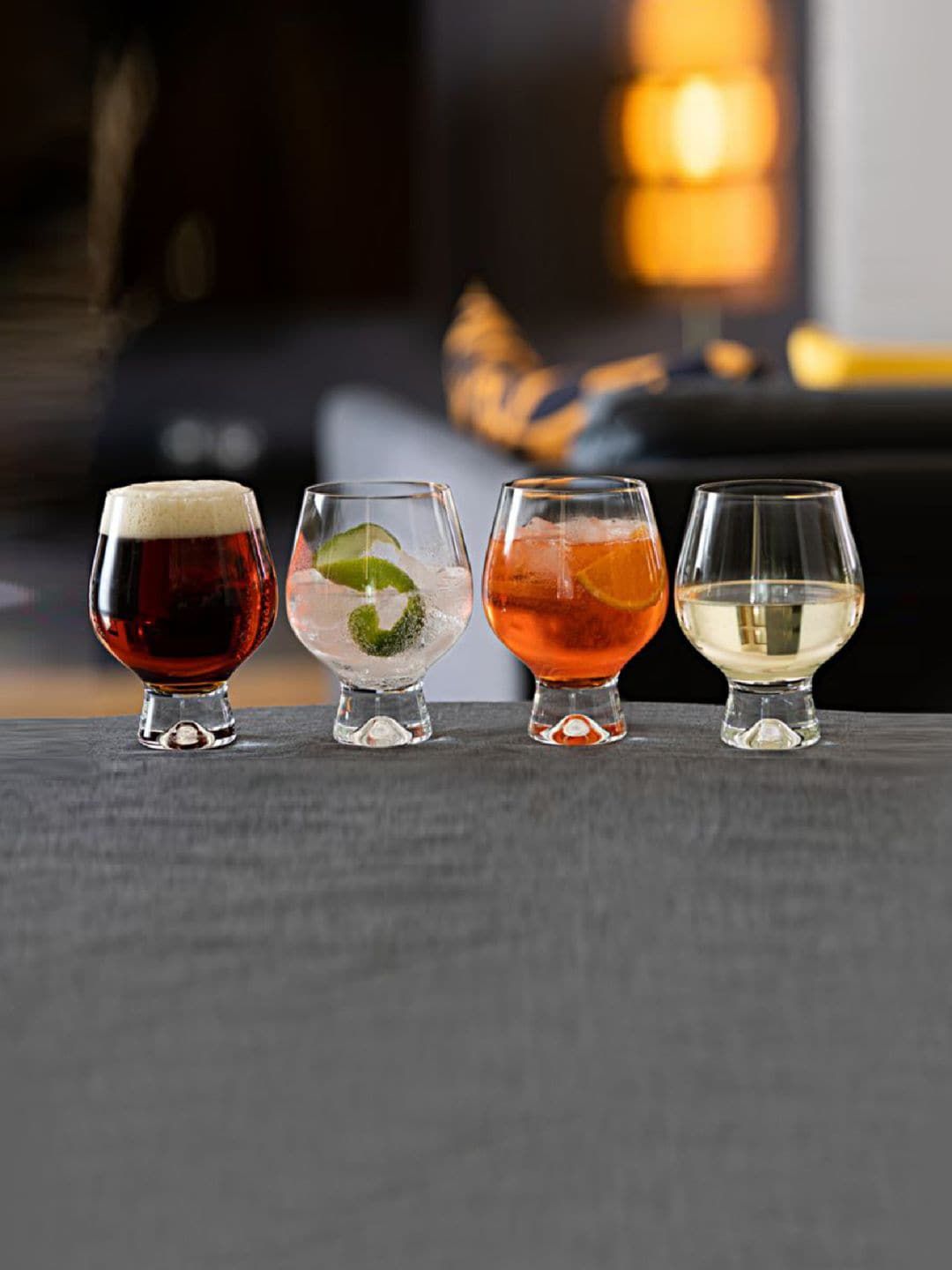 DARTINGTON Set Of 4 Transparent Cocktail Glasses Price in India