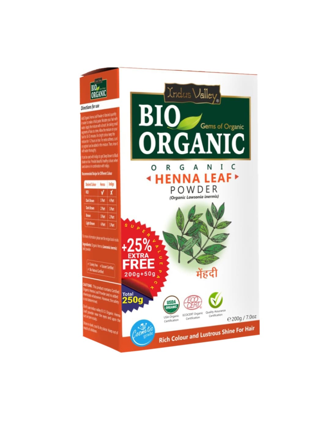 Indus Valley Bio Organic Pure Henna Leaf Powder- 250 g Price in India