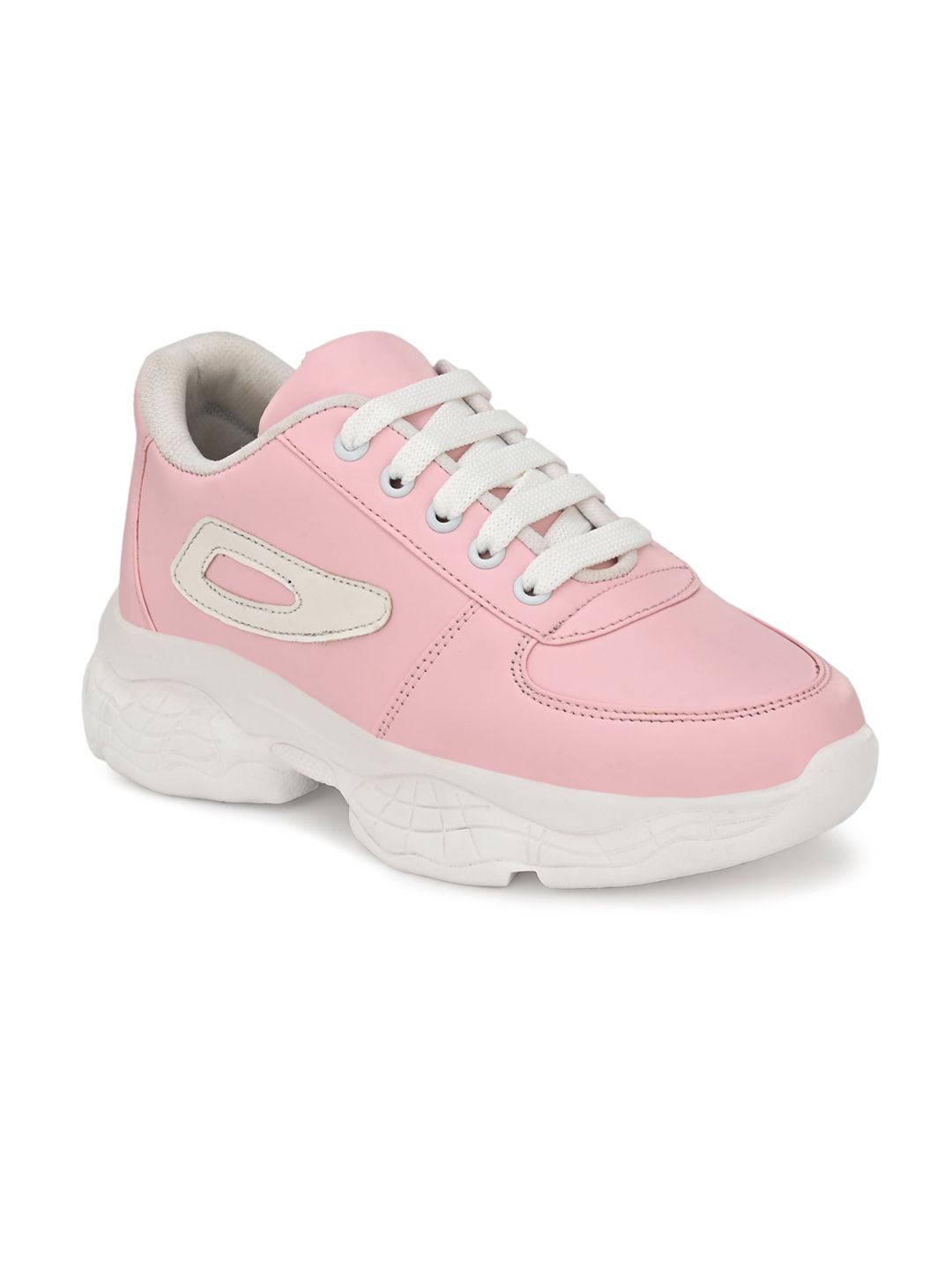 BOOTCO Women Pink Colourblocked Sneakers Price in India