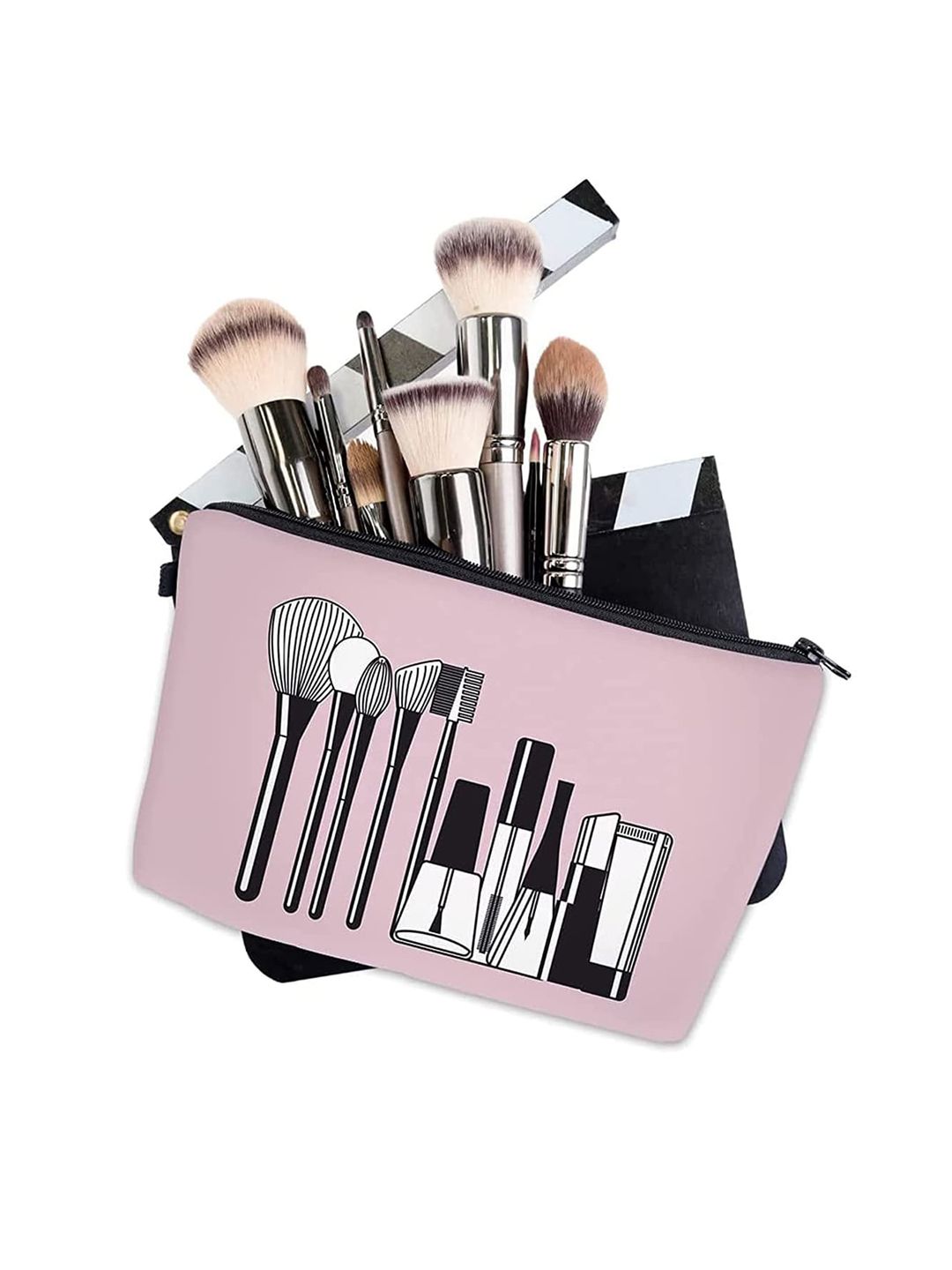 HOUSE OF QUIRK Pink Printed Multipurpose Makeup Cosmetic Organisers Price in India